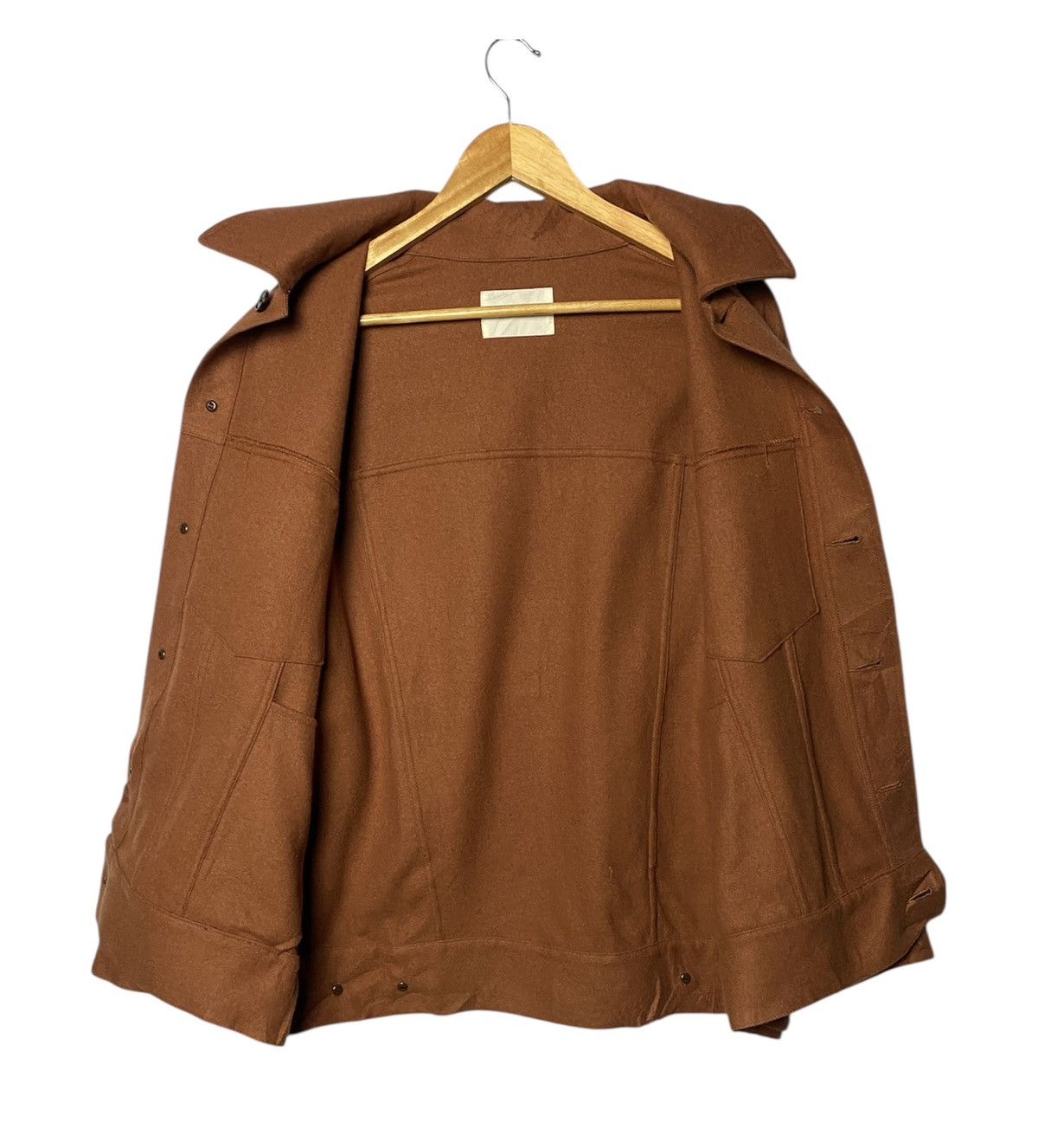 Issey Miyake Zucca by Issey Miyake Brown Button Wool Jacket Size US L / EU 52-54 / 3 - 8 Thumbnail