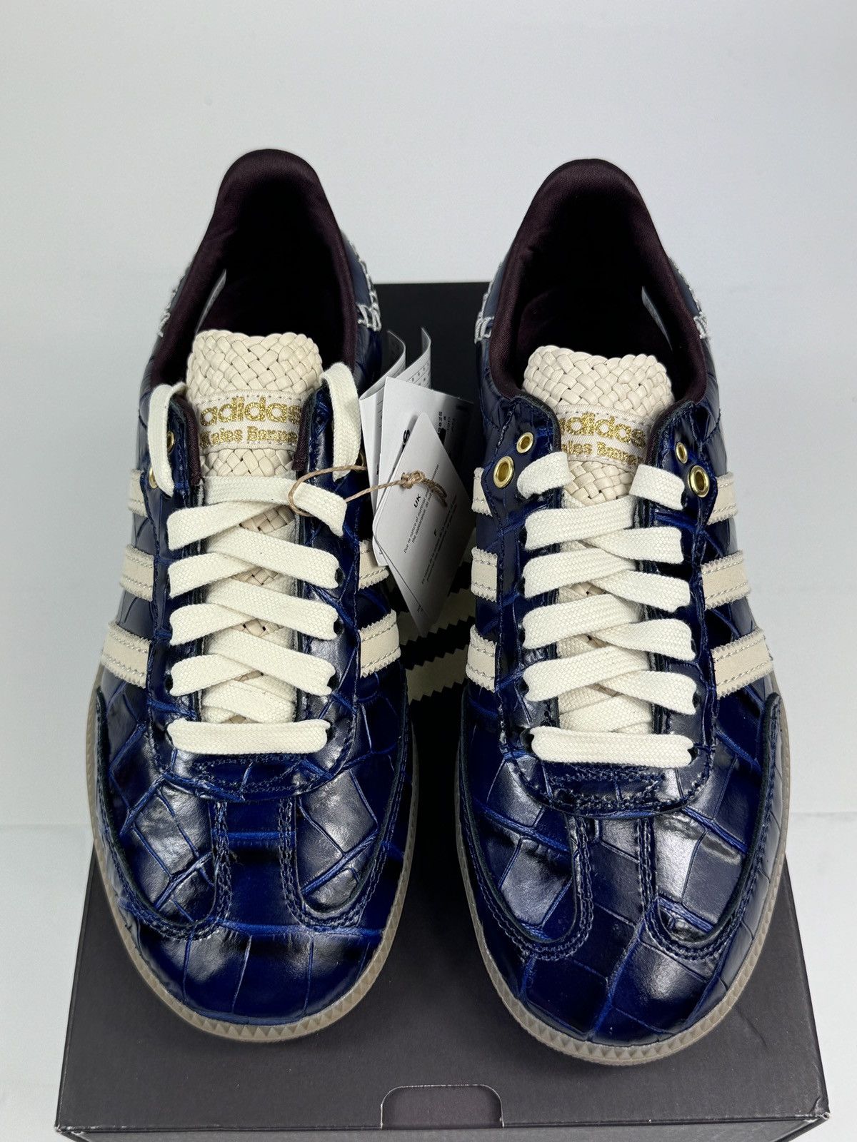 Adidas × Wales Bonner ADIDAS SAMBA NAVY CROC SNEAKERS Size US 4.5 / IT 34.5 - 2 Thumbnail