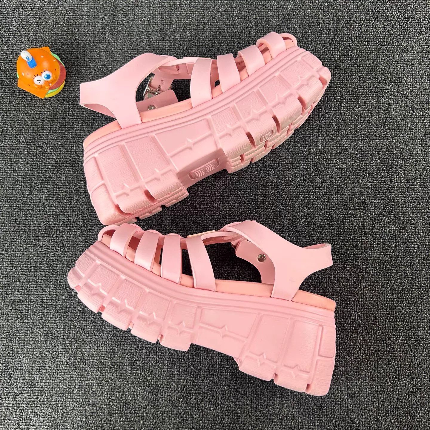 Miu Miu MIU MIU Women's Pink Platform Roman Sandal 36 Size US 5.5 / IT 35.5 - 3 Thumbnail