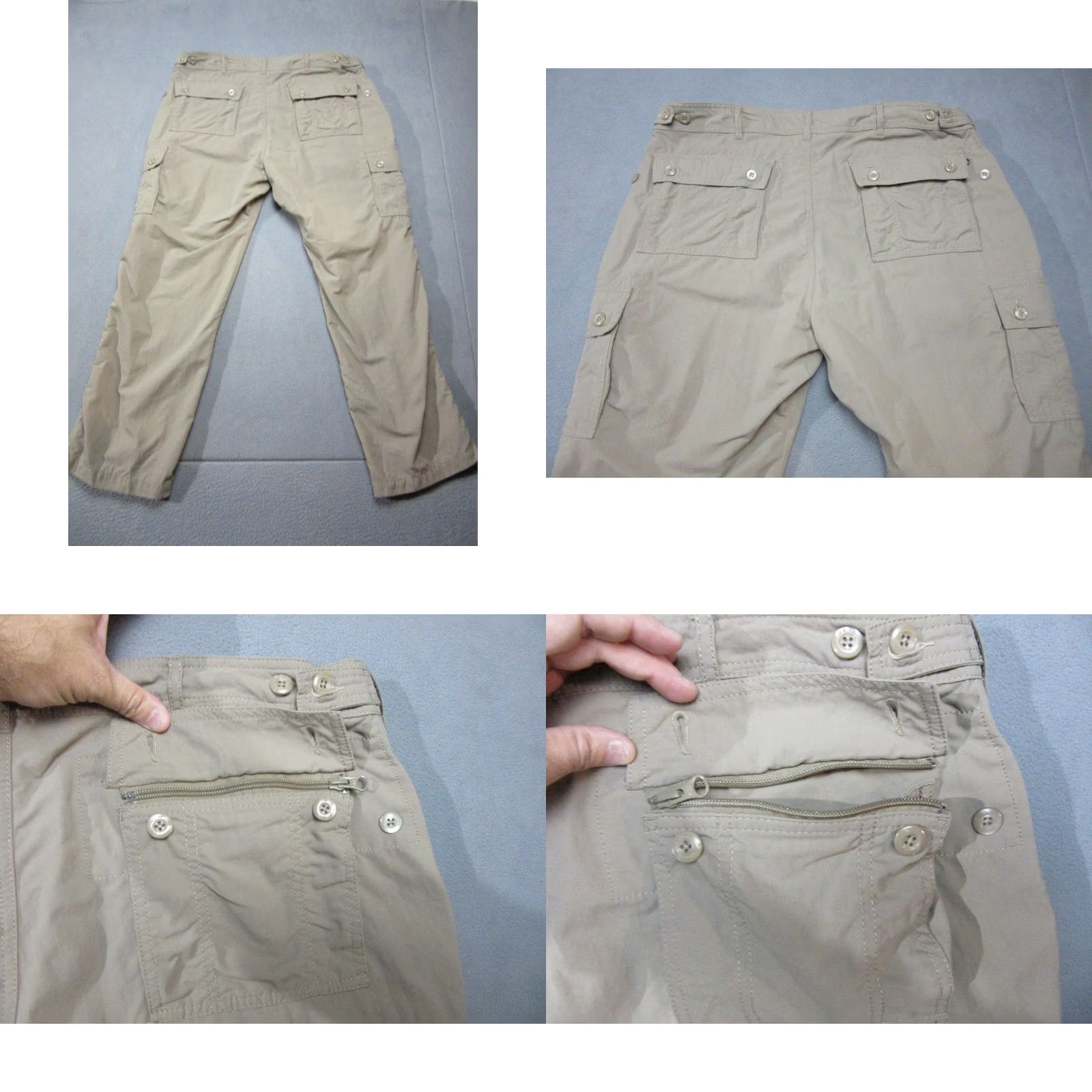 Vintage Clothing Arts Pants Mens 38 Beige Brown Cargo Pick Pocket Proof Straight Secure Size US 38 / EU 54 - 10 Thumbnail
