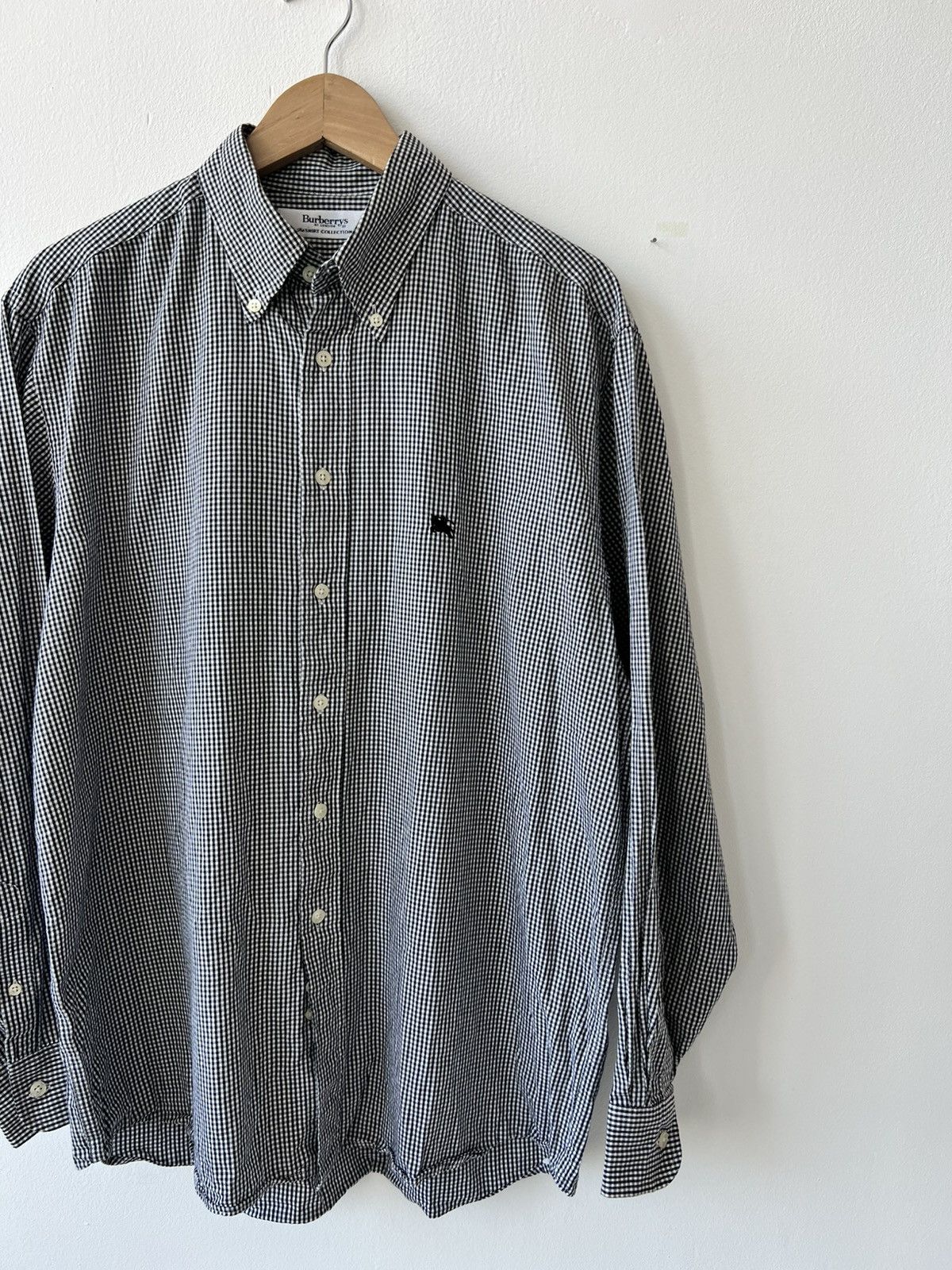 Burberry × Vintage 🩸RARE🩸Vintage Burberrys London 90s Checkered Shirts Size US L / EU 52-54 / 3 - 4 Thumbnail