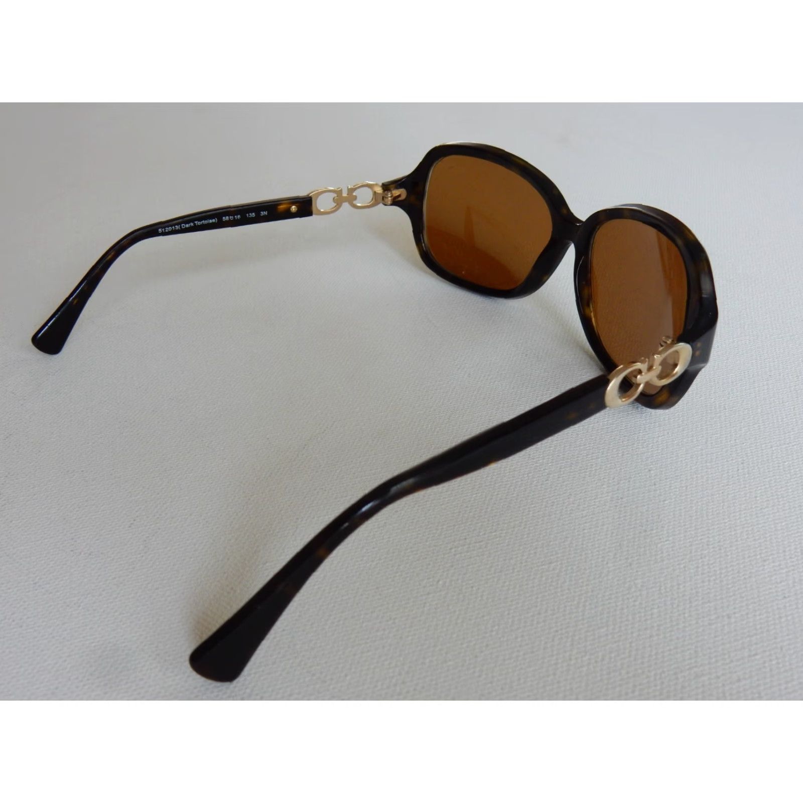 Coach VINTAGE Coach Sunglasses Frames Only Women 58mm Dark Tortoise Prescription Small Scratches Size ONE SIZE - 3 Thumbnail