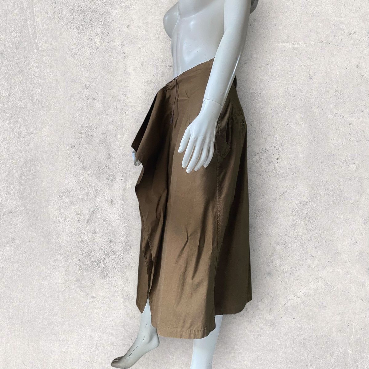 Yohji Yamamoto Military Green Asymmetric Skirt Size 30" / US 8 / IT 44 - 2 Thumbnail
