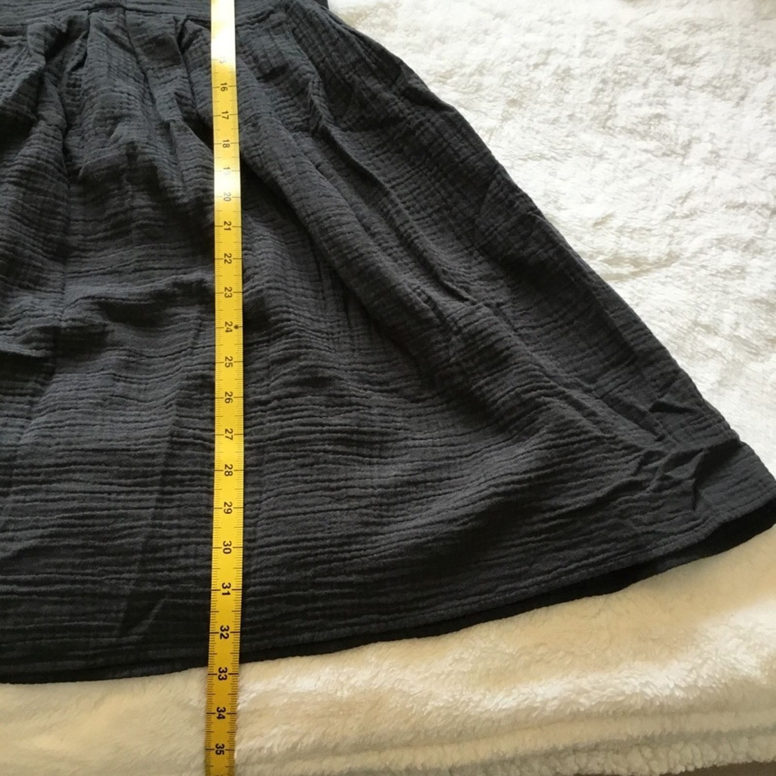 Other UpWest Dark Gray Sleeveless Button-Front Gauze Mini Dress Size M / US 6-8 / IT 42-44 - 15 Thumbnail