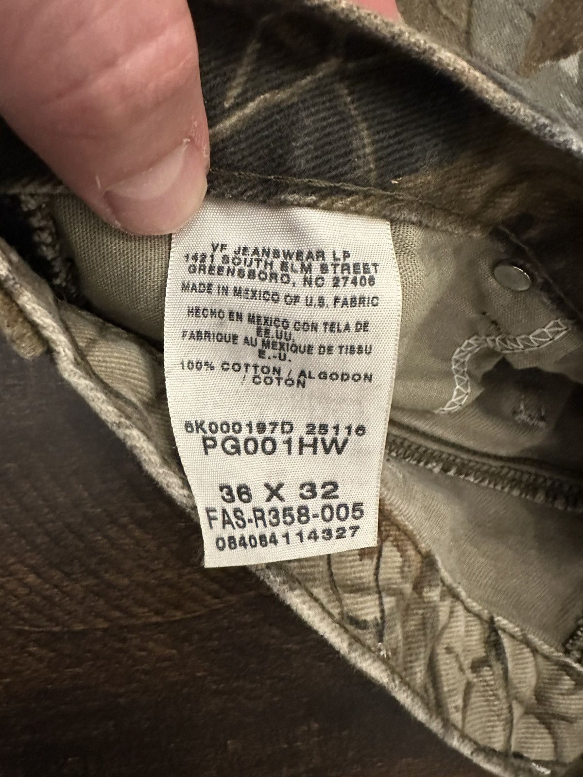 Other VTG Wrangler Pro Gear RealTree Camo Denim Jeans Mens 36x30.5 Size US 36 / EU 52 - 7 Thumbnail