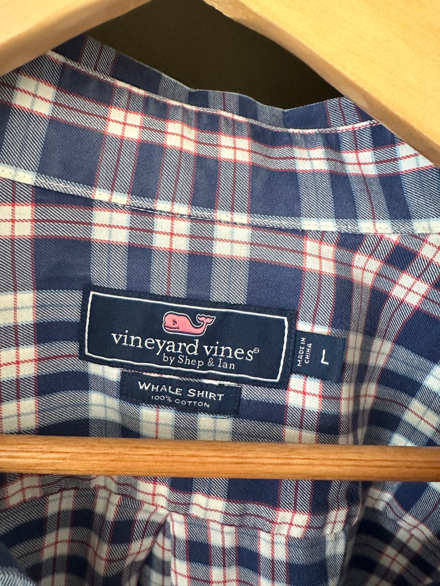 Vineyard Vines Vineyard Vines Large Whale Shirt Blue Red Gingham Check Size US L / EU 52-54 / 3 - 2 Thumbnail