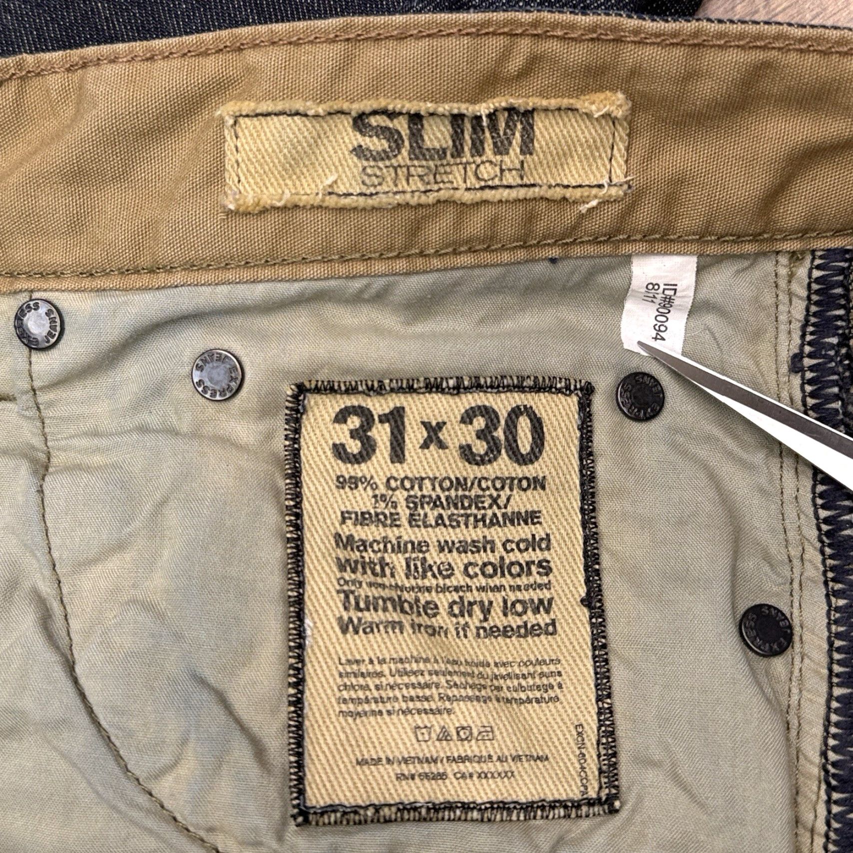 Express Express Jeans Mens Slim Mid Rise 31x30 Blue 2011 Stretch Denim Zip 5-Pocket Logo Modern Straight Vintage No Size US 31 - 4 Thumbnail