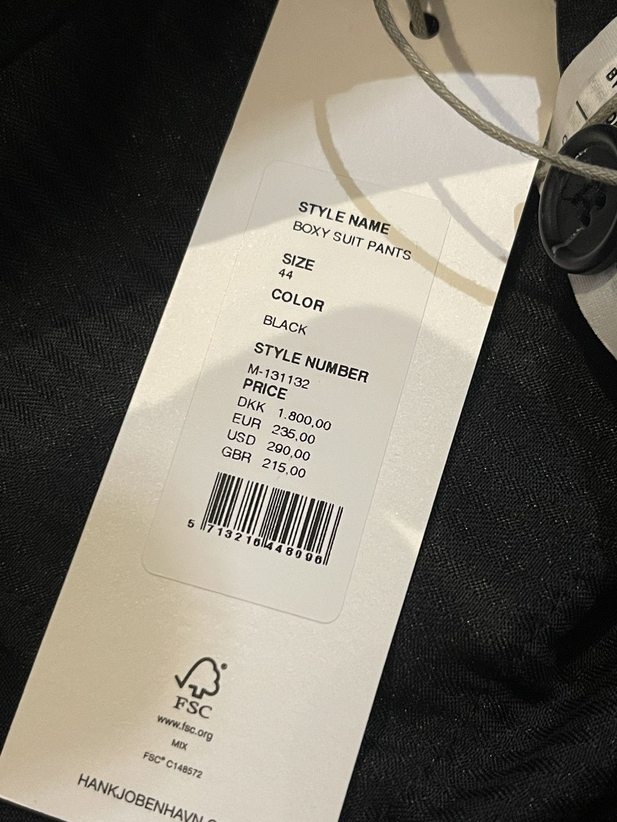 Han Kjobenhavn !DS! AW22 Han Kjobenhavn Boxy Suit Black Trousers Size US 30 / EU 46 - 22 Thumbnail