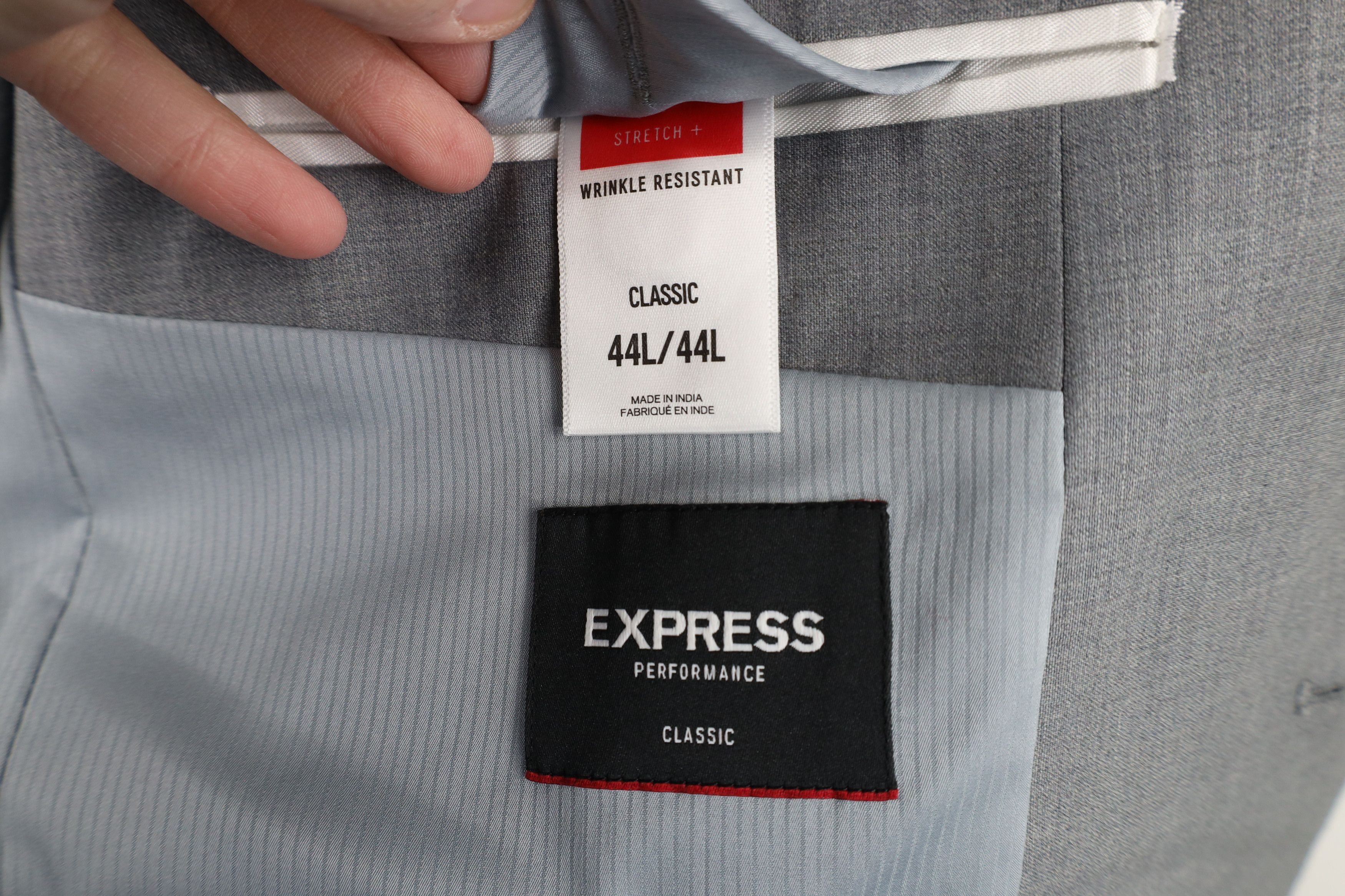 Express × Vintage Express Stretch+ Chambray 2 Button Suit Coat Jacket Gray Size US XXL / EU 58 / 5 - 11 Thumbnail
