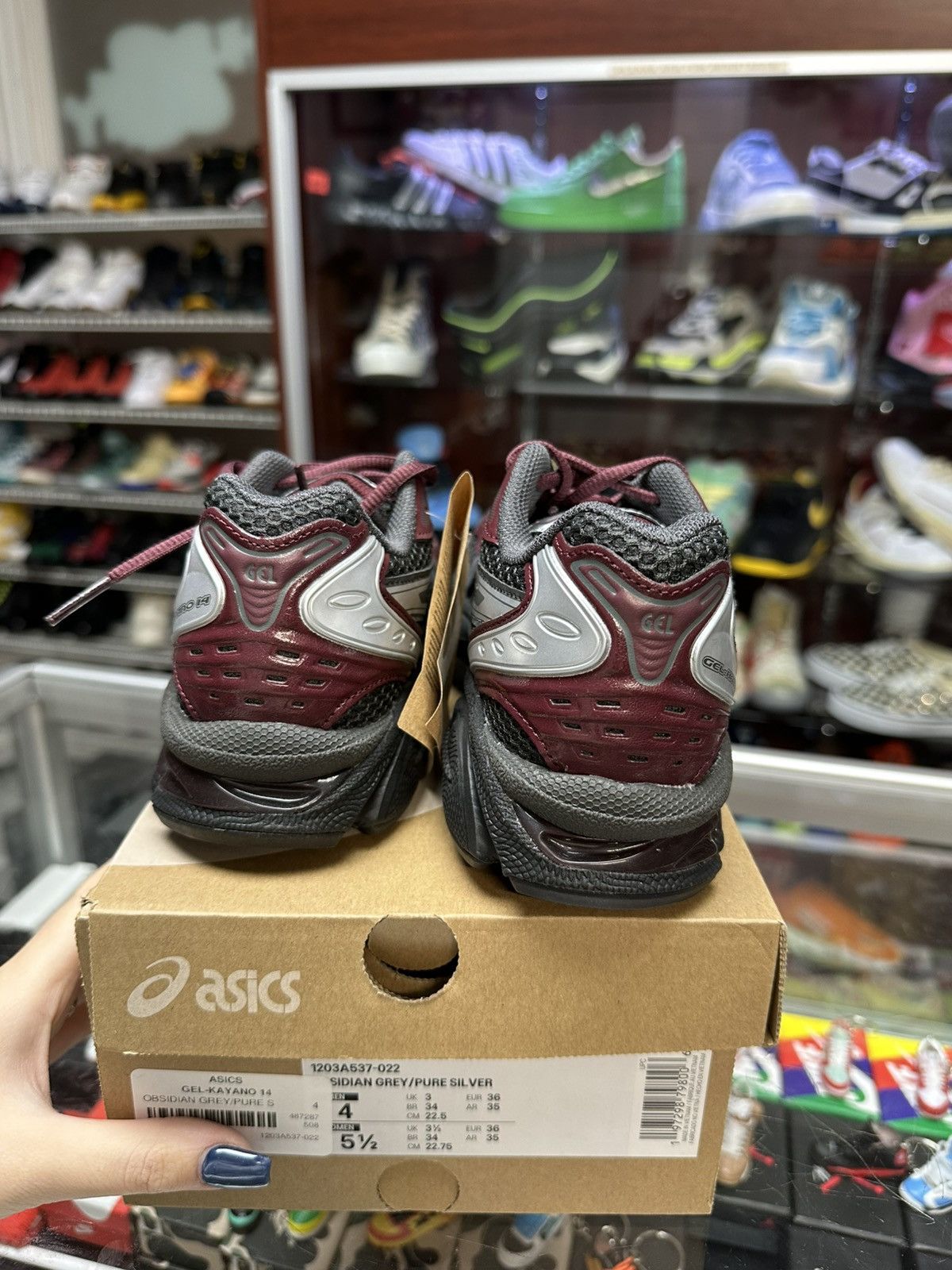 Asics Asics Kayano 14 ‘Maroon/Black’ Size US 5.5 / IT 35.5 - 4 Thumbnail