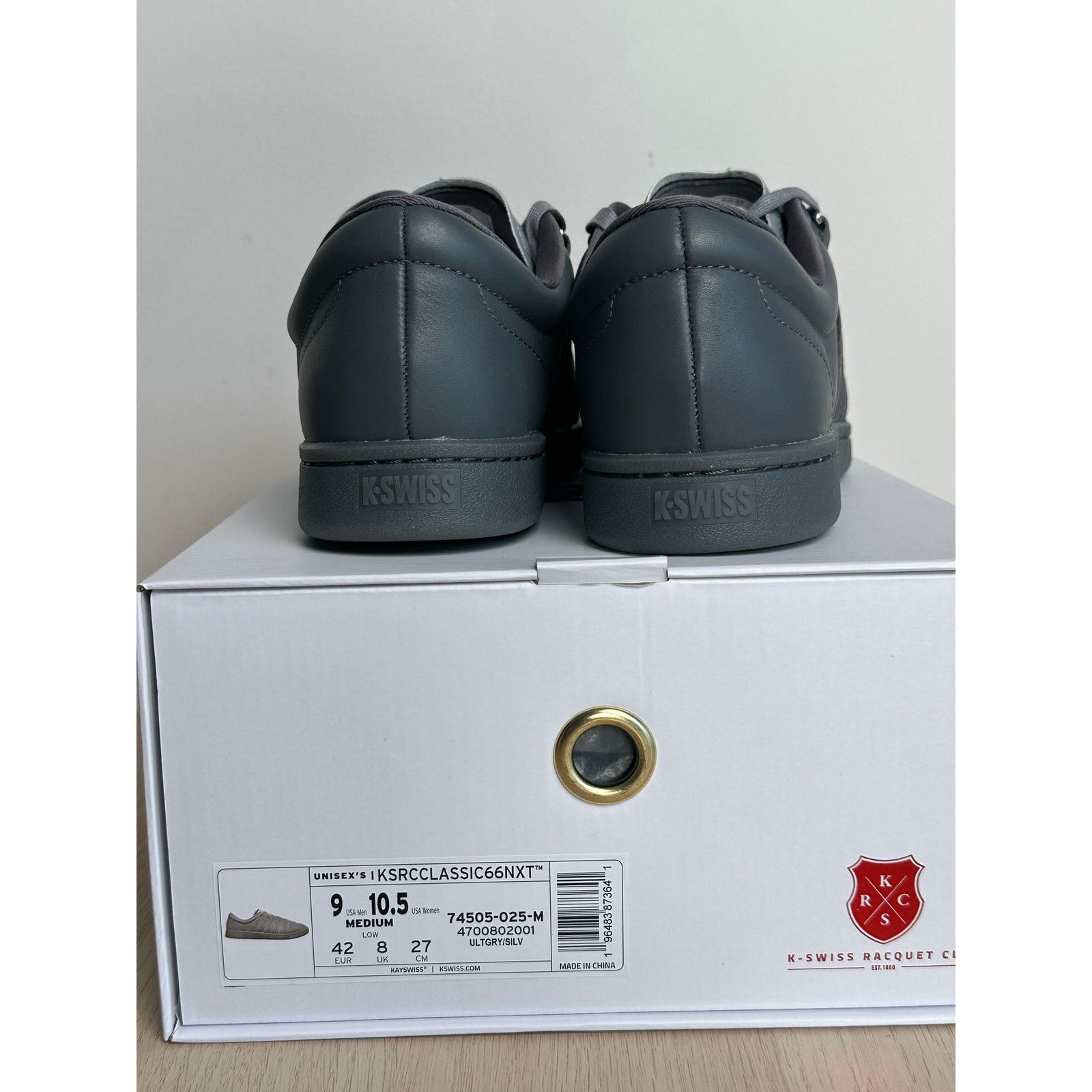 K-Swiss K-Swiss x Anwar Carrots Classic 66 NXT Grey Sneaker-Size 9M Size US 9 / EU 42 - 5 Thumbnail