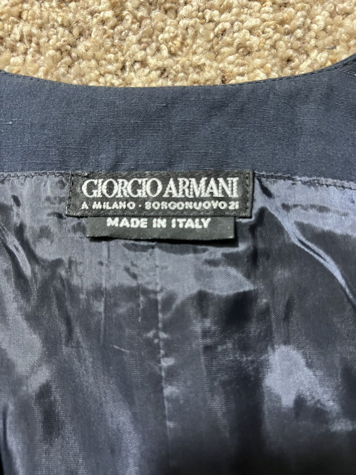 Giorgio Armani Giorgio Armani Linen Vest – Navy – Women’s Size S / US 4 / IT 40 - 3 Thumbnail