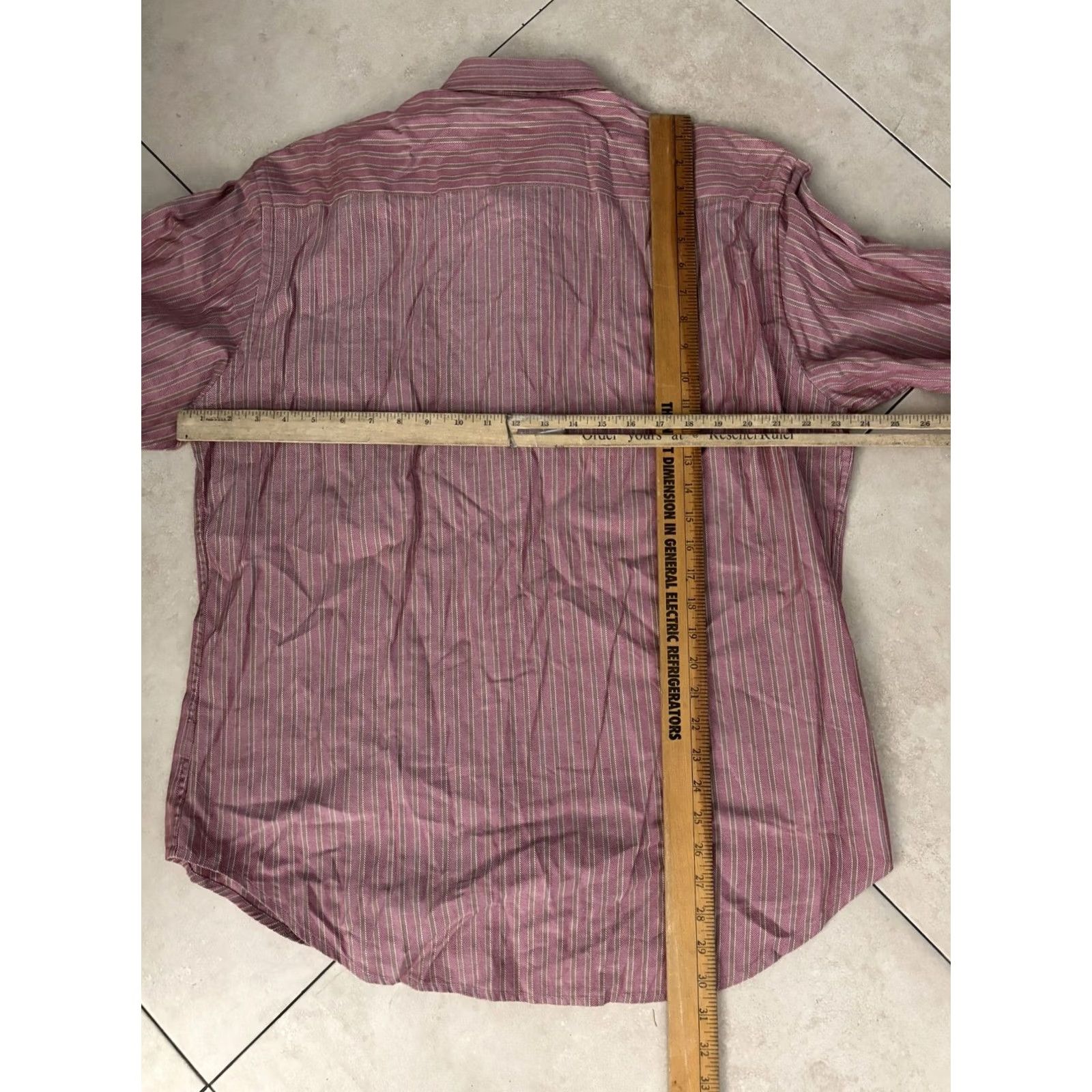 Robert Graham Robert Graham Mens XL Pink Stripe Long Sleeve Button Up Shirt Contrast Trim Size US XL / EU 56 / 4 - 6 Thumbnail