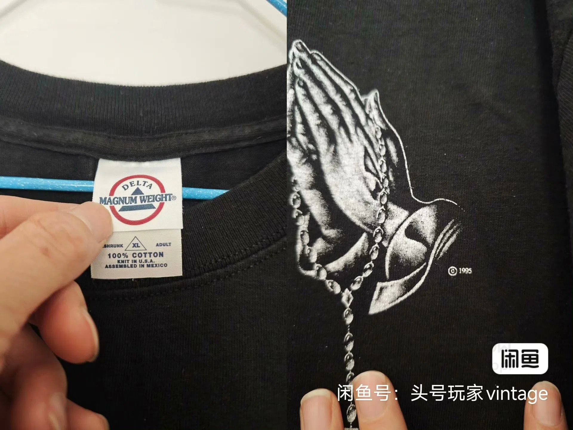 Travis Scott Travis Scott Prayer Gesture Vintage Tee. Size US M / EU 48-50 / 2 - 9 Thumbnail