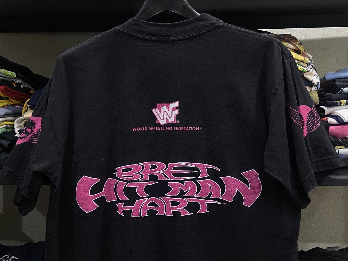Vintage × WWE × WWF Vintage 1998s Bret ‘The Hitman’ Hart WWE Wrestling TShirt Size US L / EU 52-54 / 3 - 10 Thumbnail