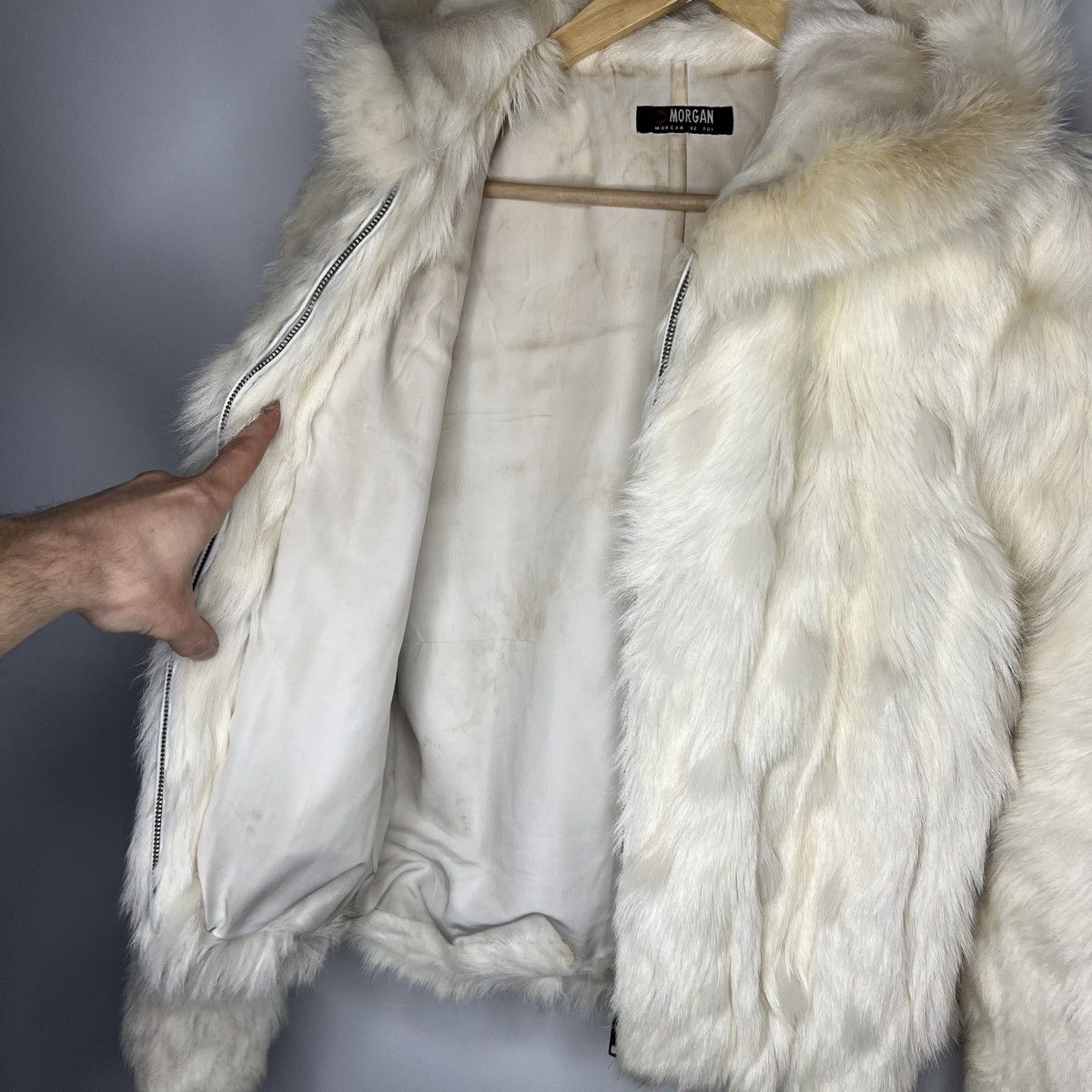 Morgan De Toi Morgan De Tou Vintage Fur Cropped Bomber Jacket RARE Size S / US 4 / IT 40 - 8 Thumbnail