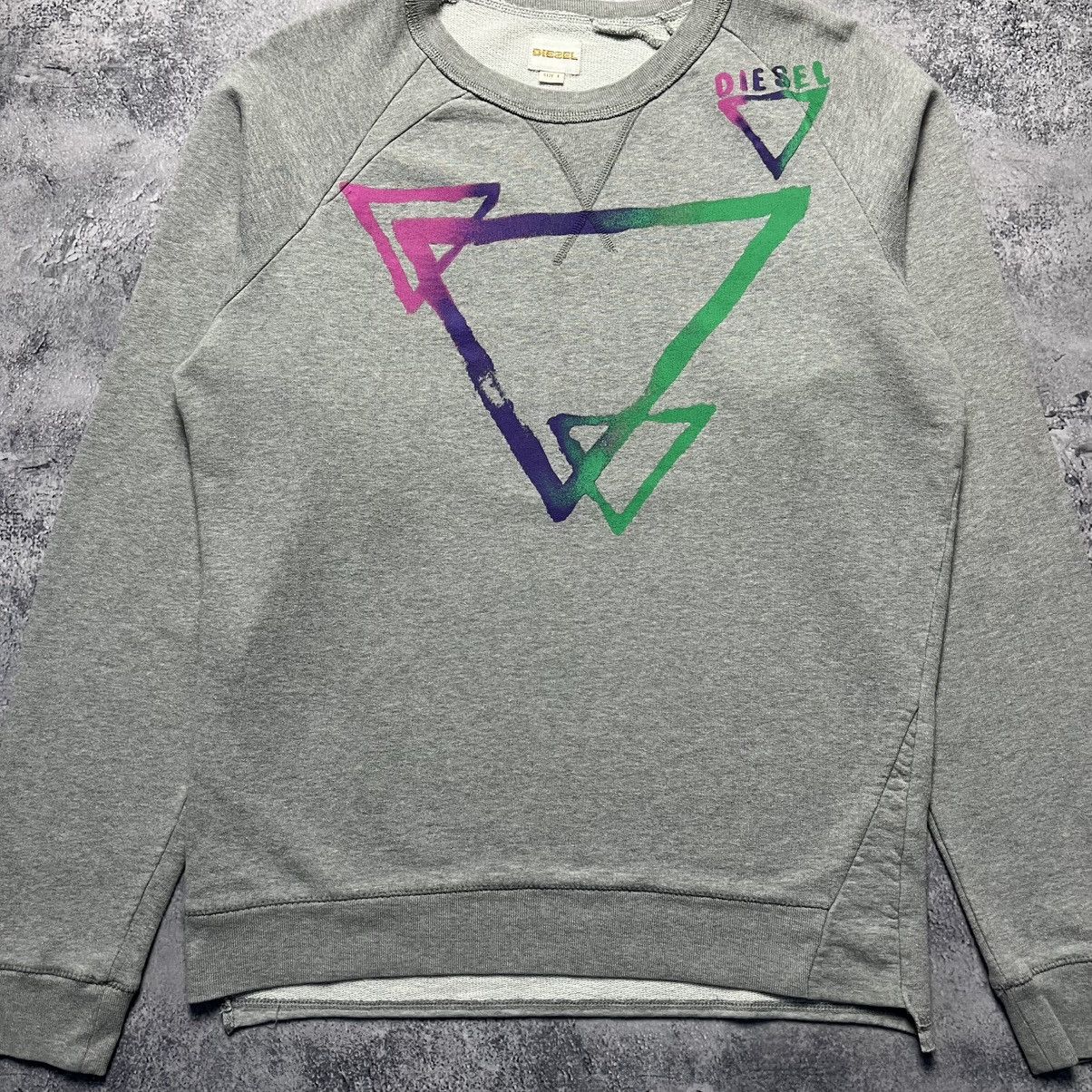 Diesel Vintage Diesel Big Central Logo Sweatshirt Streetwear Y2K Size US L / EU 52-54 / 3 - 3 Thumbnail