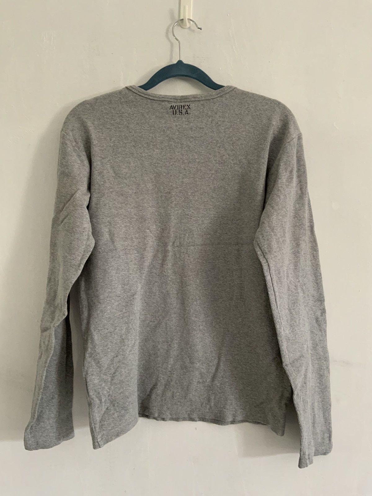Avirex Avirex Grey Long Sleeve Tshirt Size US M / EU 48-50 / 2 - 2 Thumbnail