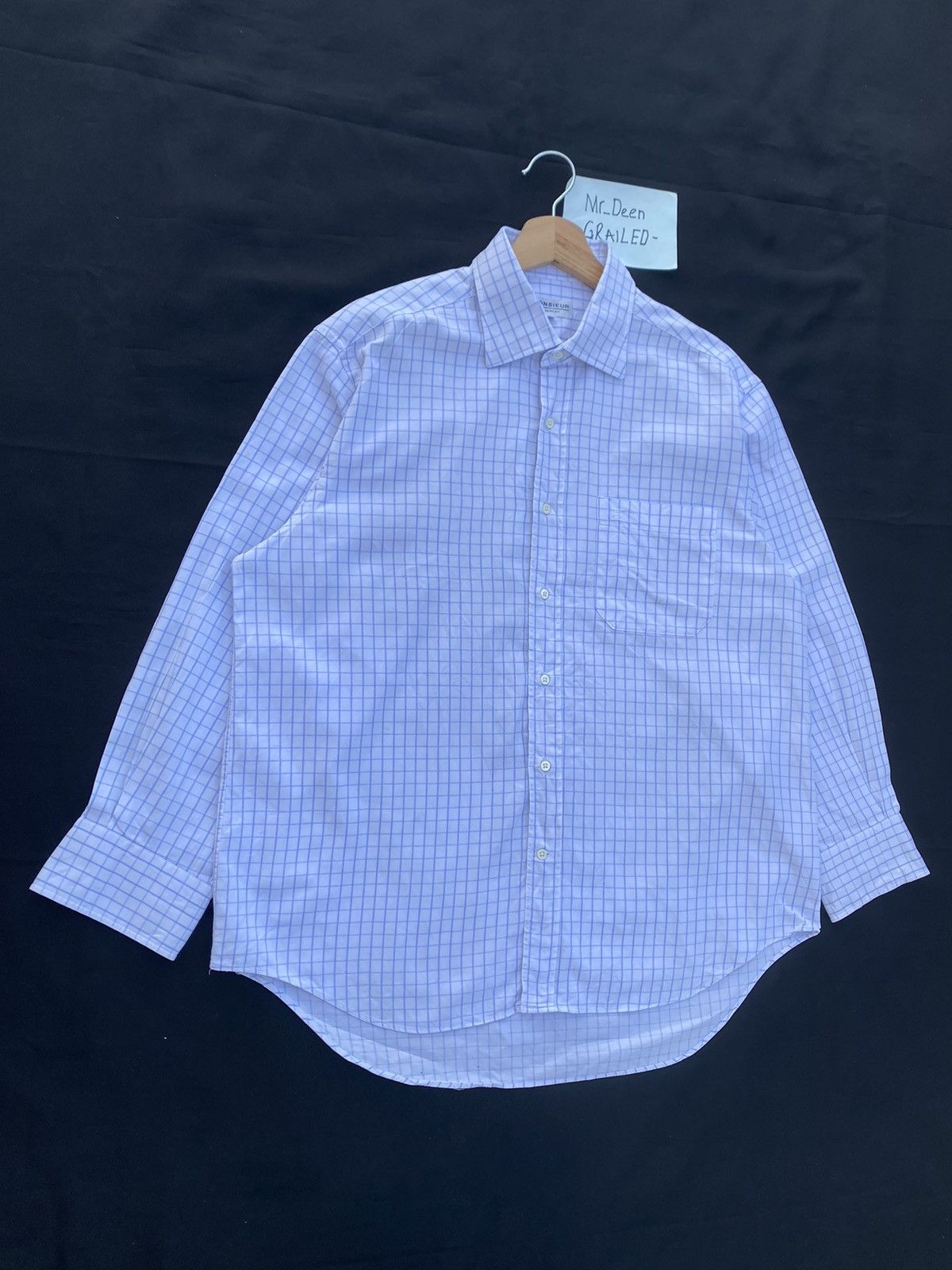 Givenchy Rare Vintage Givenchy Monsieur Checkered Buttons Shirt Size US L / EU 52-54 / 3 - 2 Thumbnail