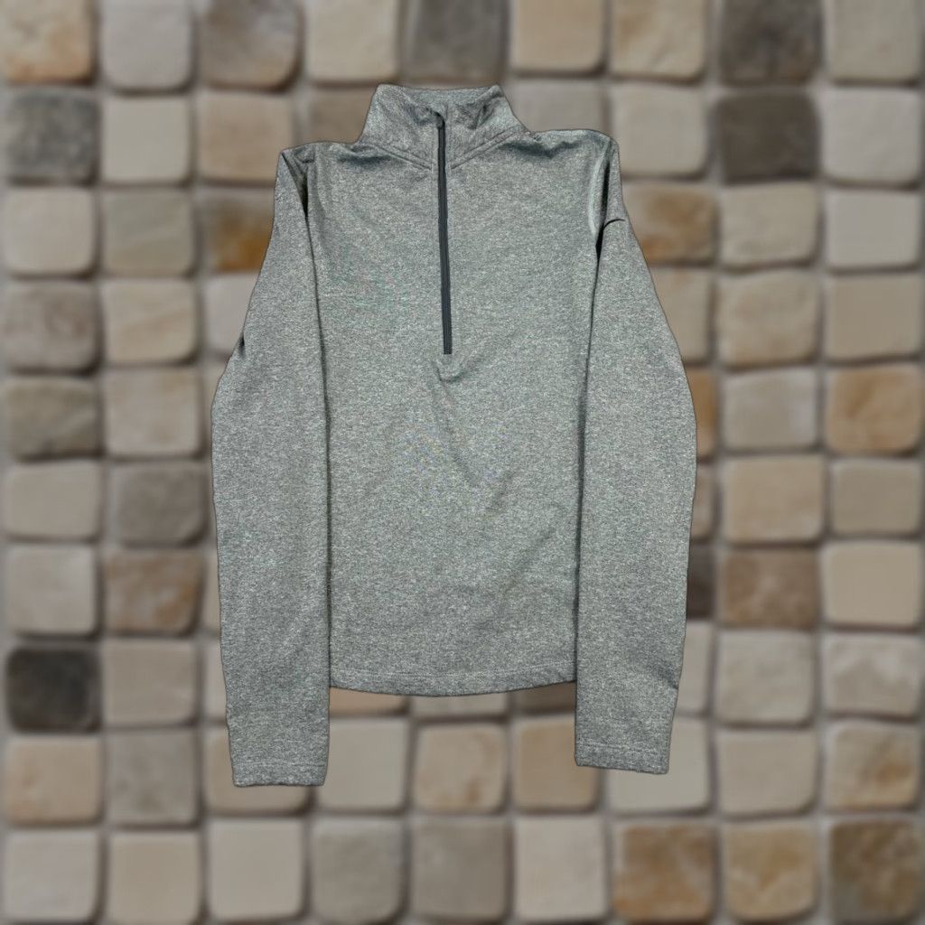 Nike VINTAGE Nike Women's Pullover Sweater Running Quarter Zip Activewear Small Gray Nike Dri-FIT 1/4 Zip Size S / US 4 / IT 40 - 1 Thumbnail