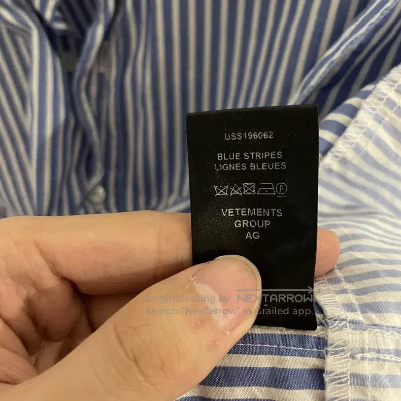 Vetements Vetements Striped patchwork shirt Size US S / EU 44-46 / 1 - 7 Thumbnail