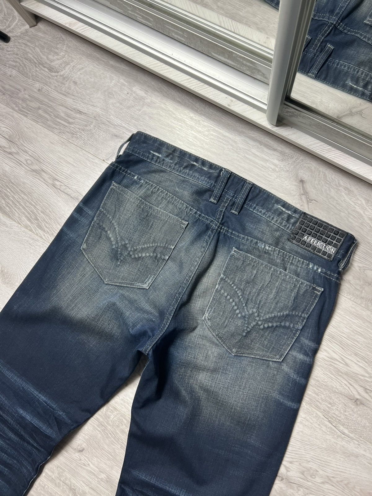 Affliction Vintage Affliction Straight Fit Jeans Distressed Denim Pants Size US 33 - 2 Thumbnail