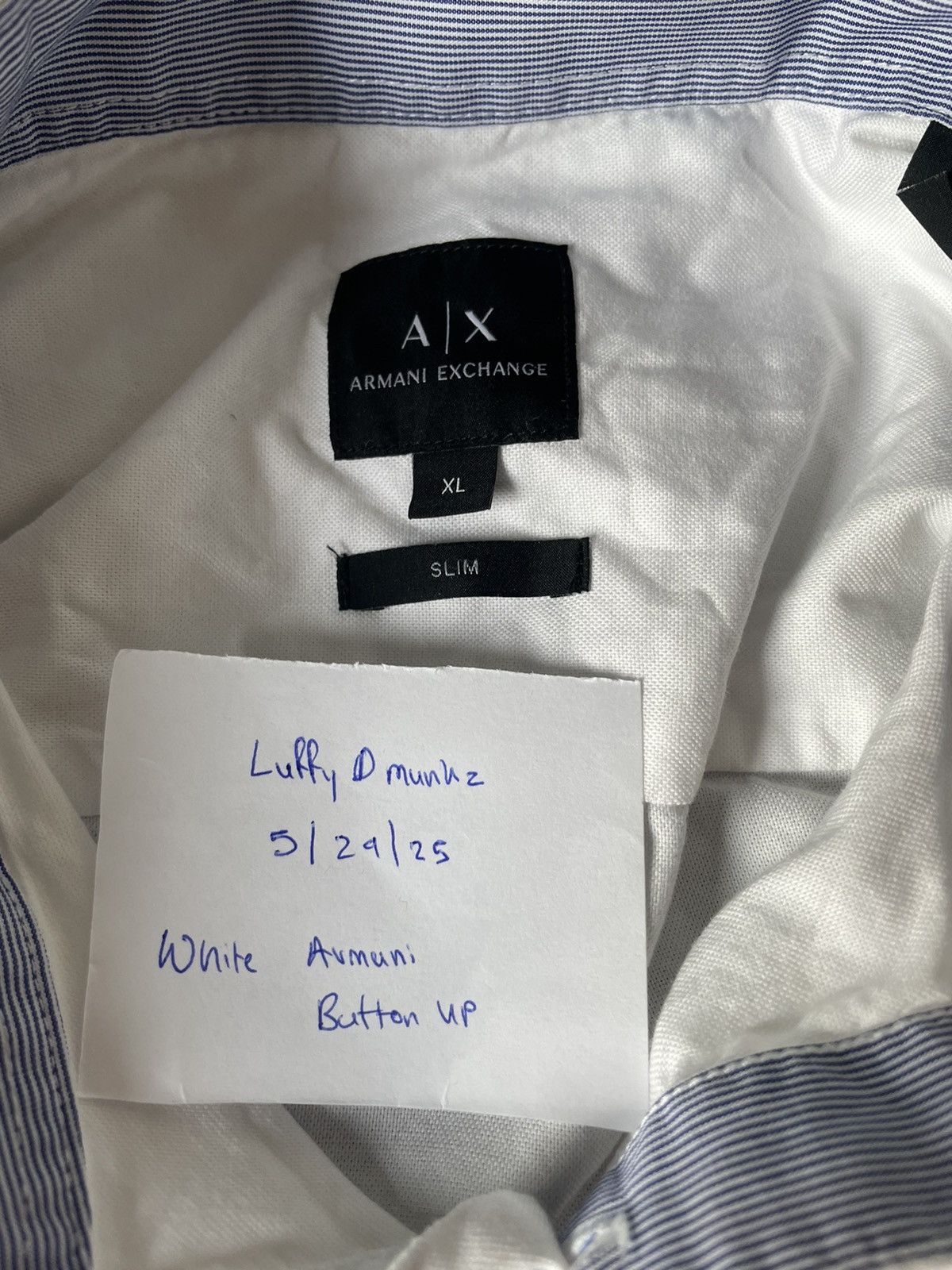 Armani Exchange White Armani Exchange Button Up Size US XL / EU 56 / 4 - 3 Thumbnail
