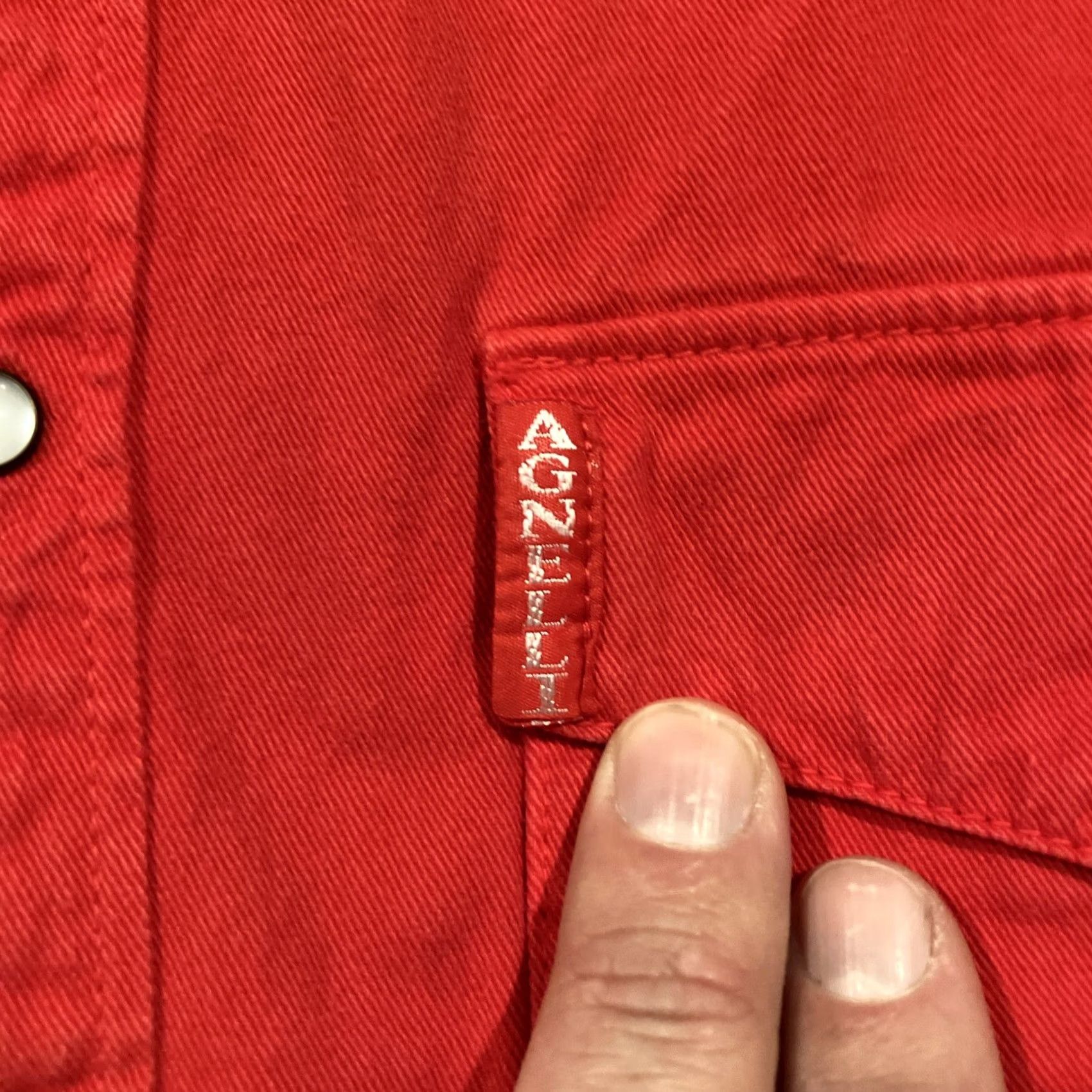 Vintage Vintage Claudio Agnelli Shirt Women’s Size Large Red Pearl Snap Button Up Size L / US 10 / IT 46 - 3 Thumbnail