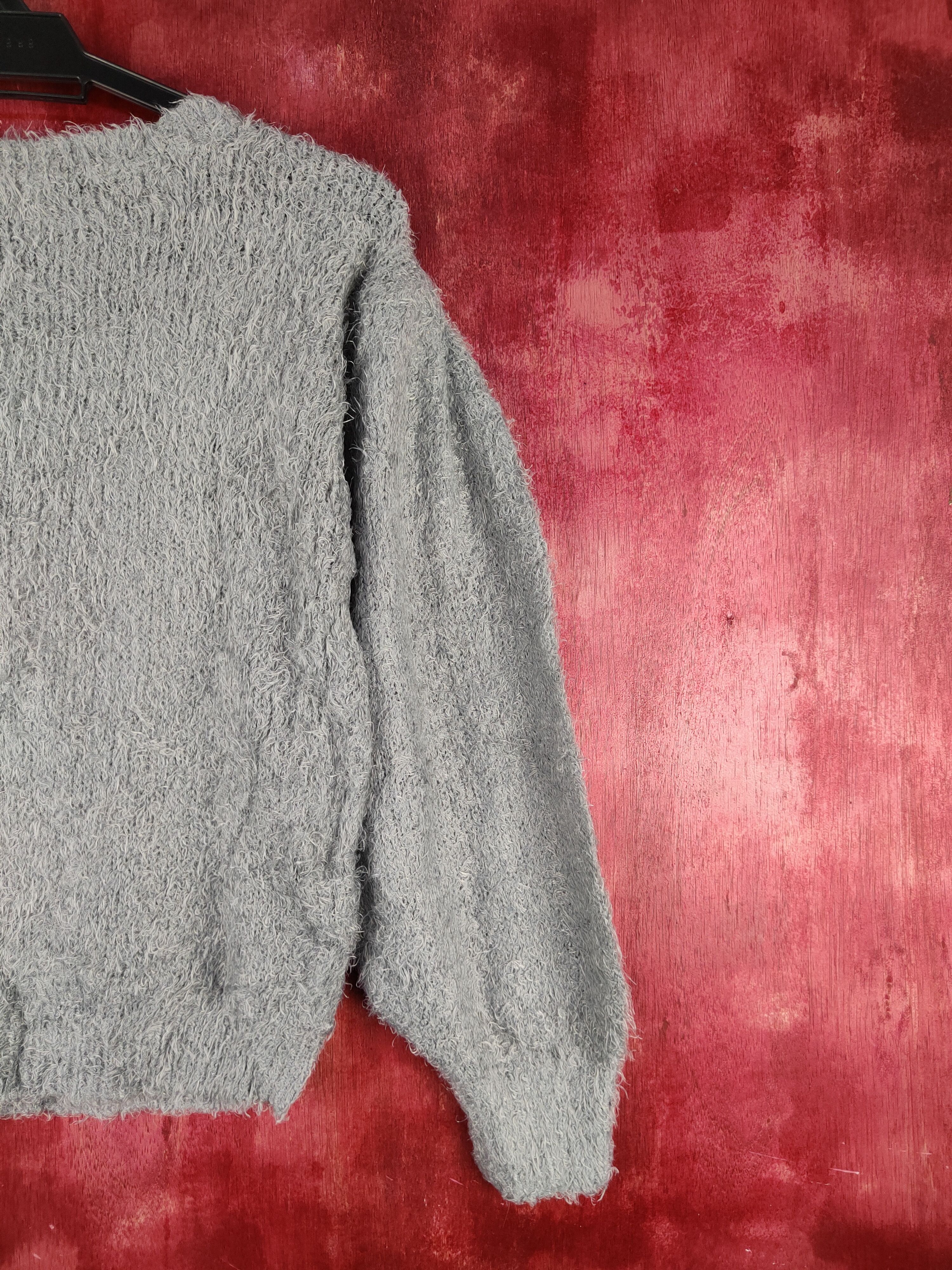 GU GU Dark Gray Shag Shaggy Fur Mohair Knitwear #S2094 Size S / US 4 / IT 40 - 9 Thumbnail