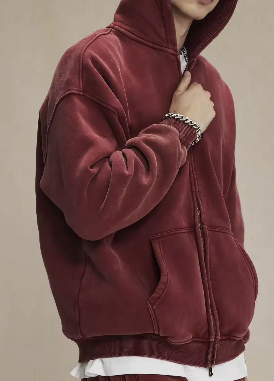 Japanese Brand × Vintage Batik fleece zippered hoodie Size US S / EU 44-46 / 1 - 3 Thumbnail
