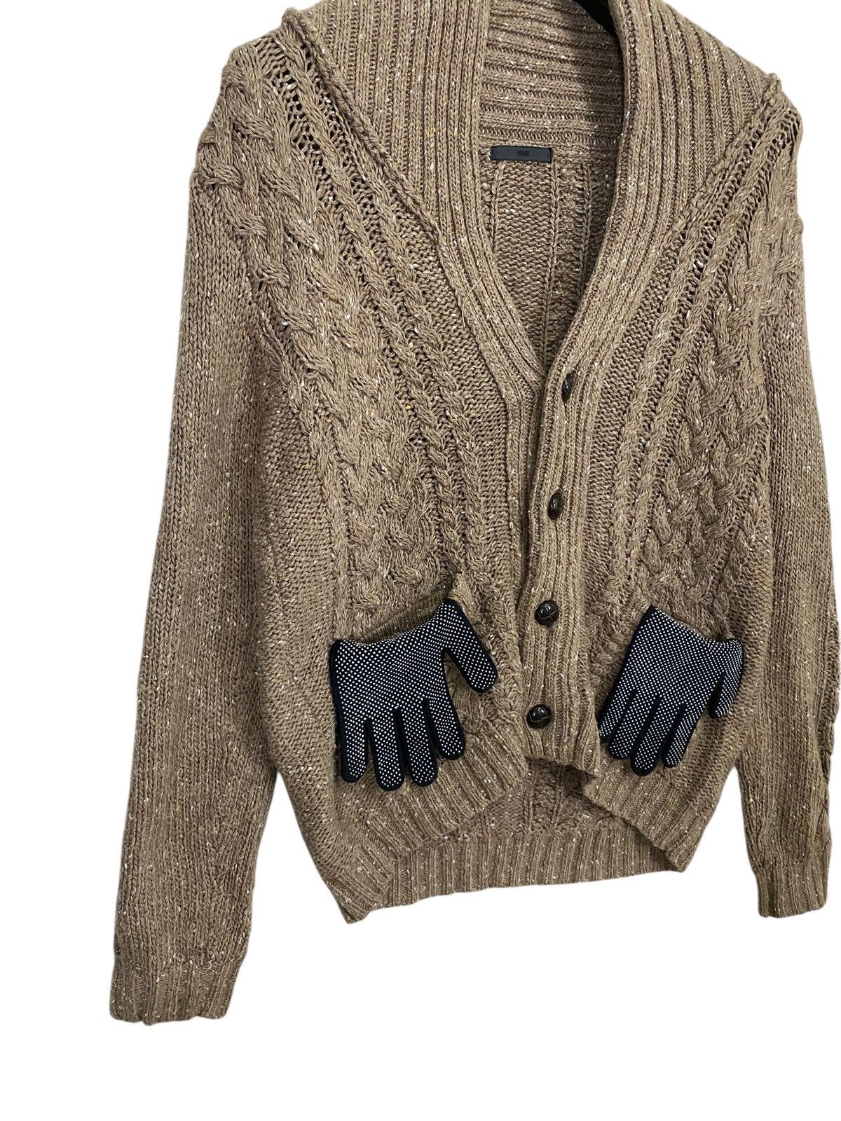 HARE × Japanese Brand × Vintage Japanase designer brand hare cardigan cable knit high collar Size US L / EU 52-54 / 3 - 4 Thumbnail
