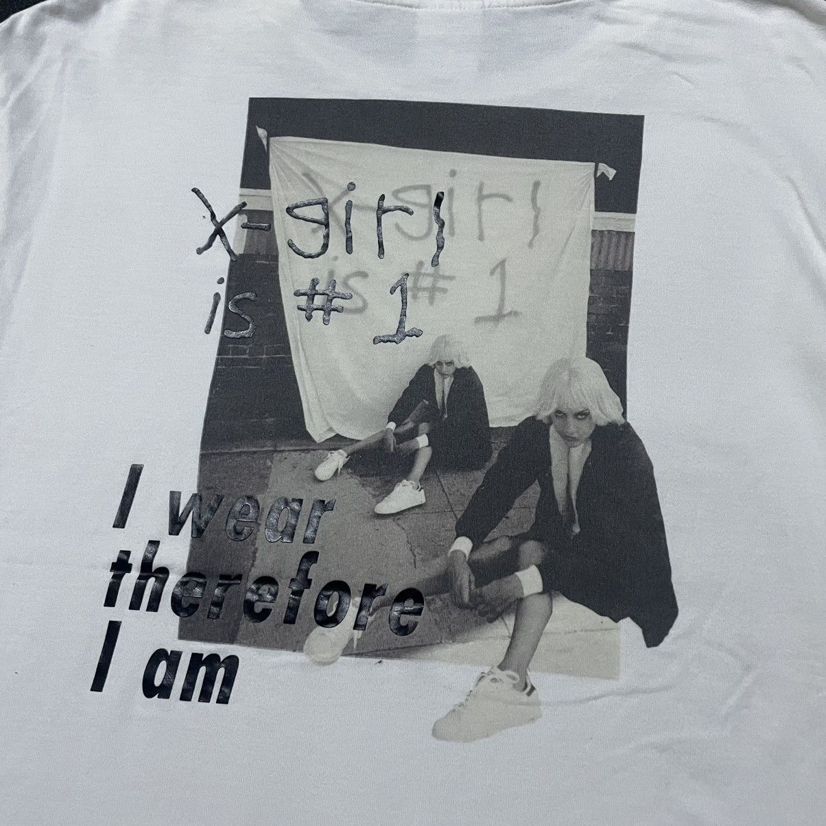 Hysteric Glamour × Japanese Brand 💥X-Girl “I wear therefore I am” Backhit Tees Size US M / EU 48-50 / 2 - 8 Thumbnail