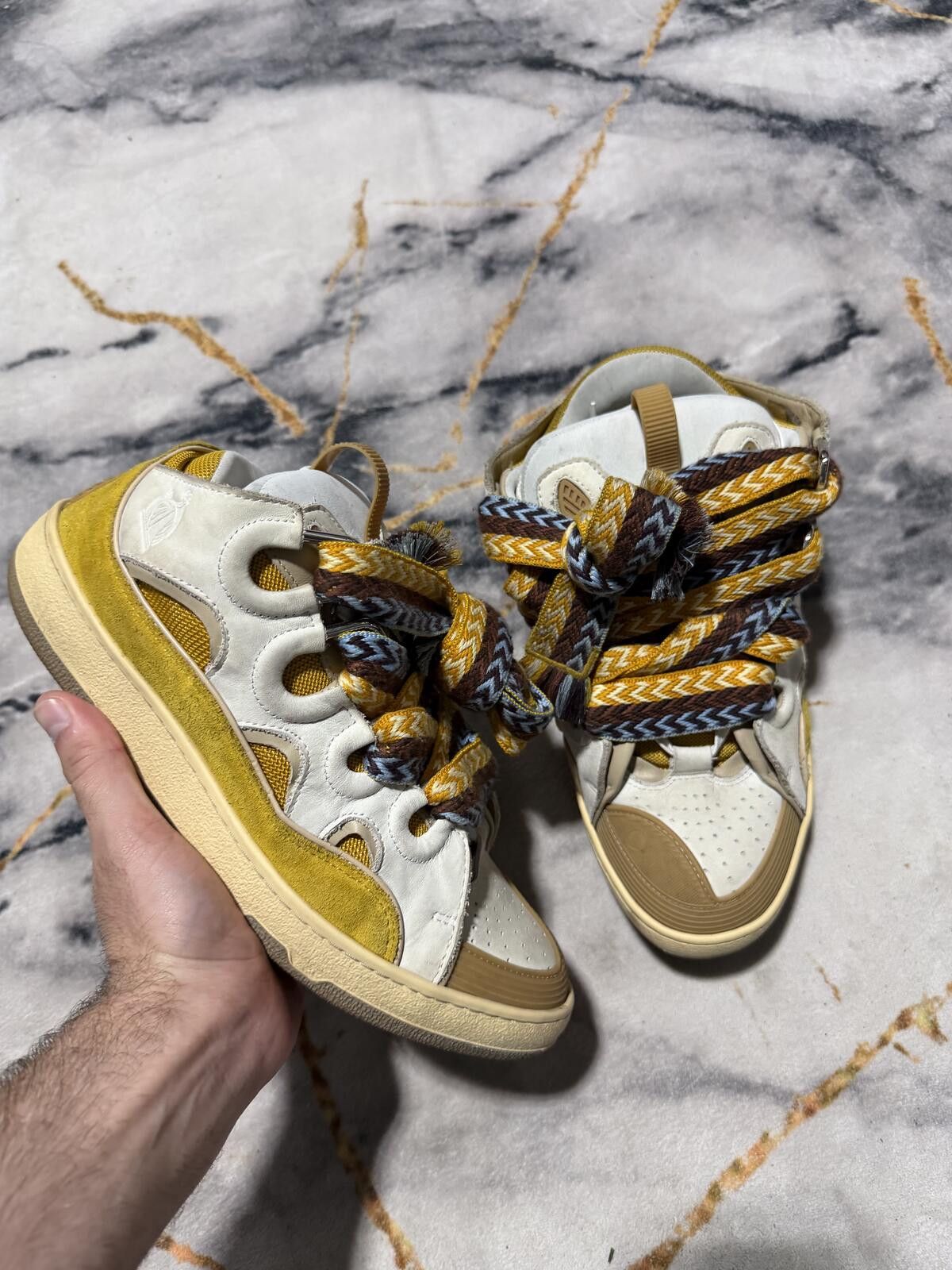 Lanvin Lanvin Curb Yellow White - Sz 10US Size US 10 / EU 43 - 1 Thumbnail