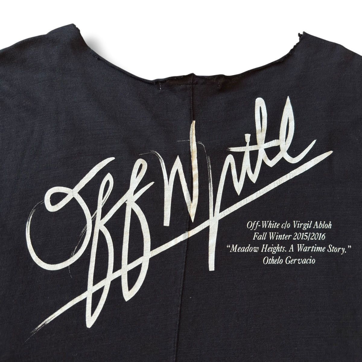 Off-White FW15 Off-White D.O.A Distressed Tshirt Size US L / EU 52-54 / 3 - 9 Thumbnail
