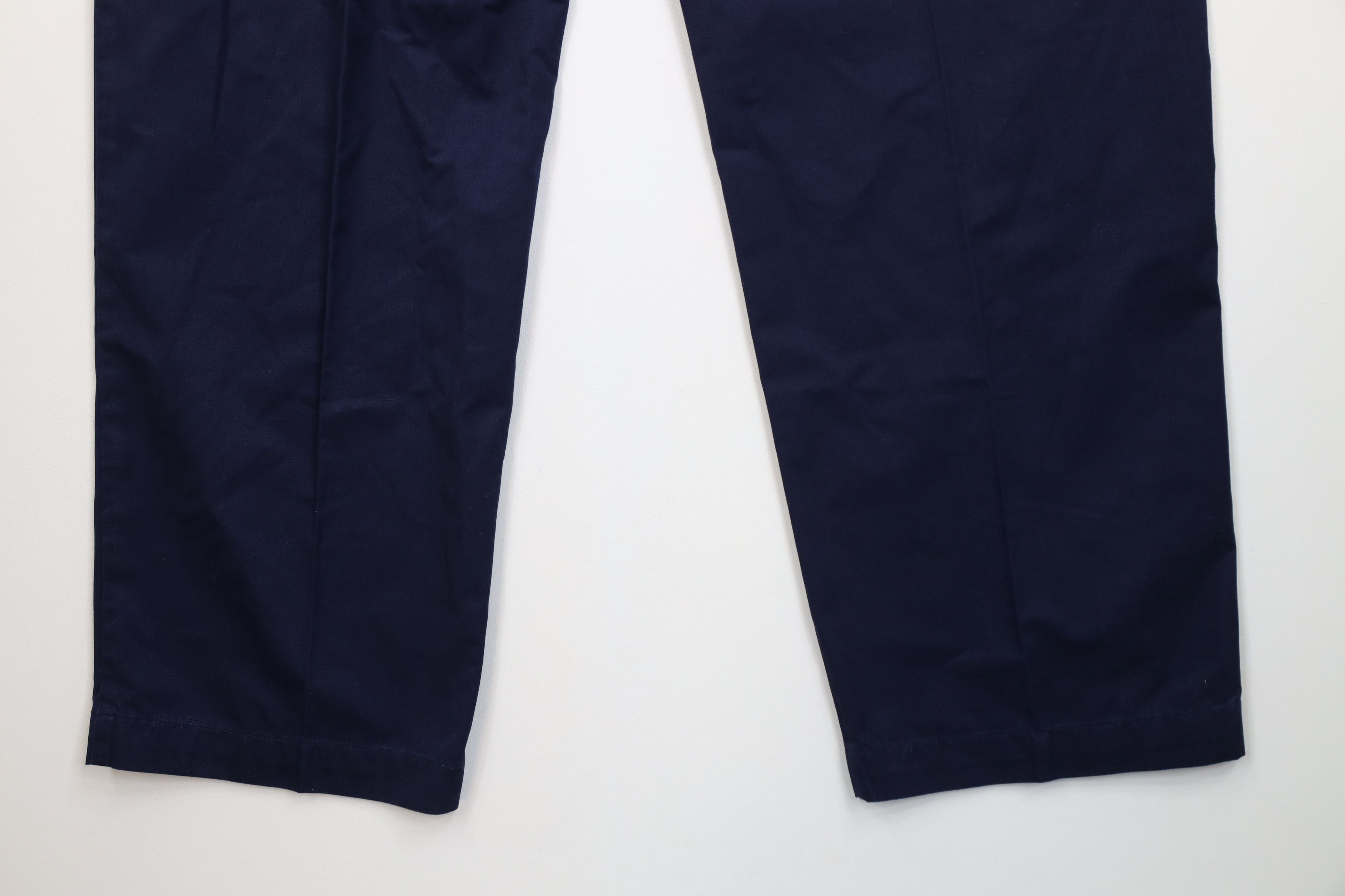 Ralph Lauren Vintage 90s Ralph Lauren Wide Leg Chino Pants Navy Blue Size US 32 / EU 48 - 12 Thumbnail