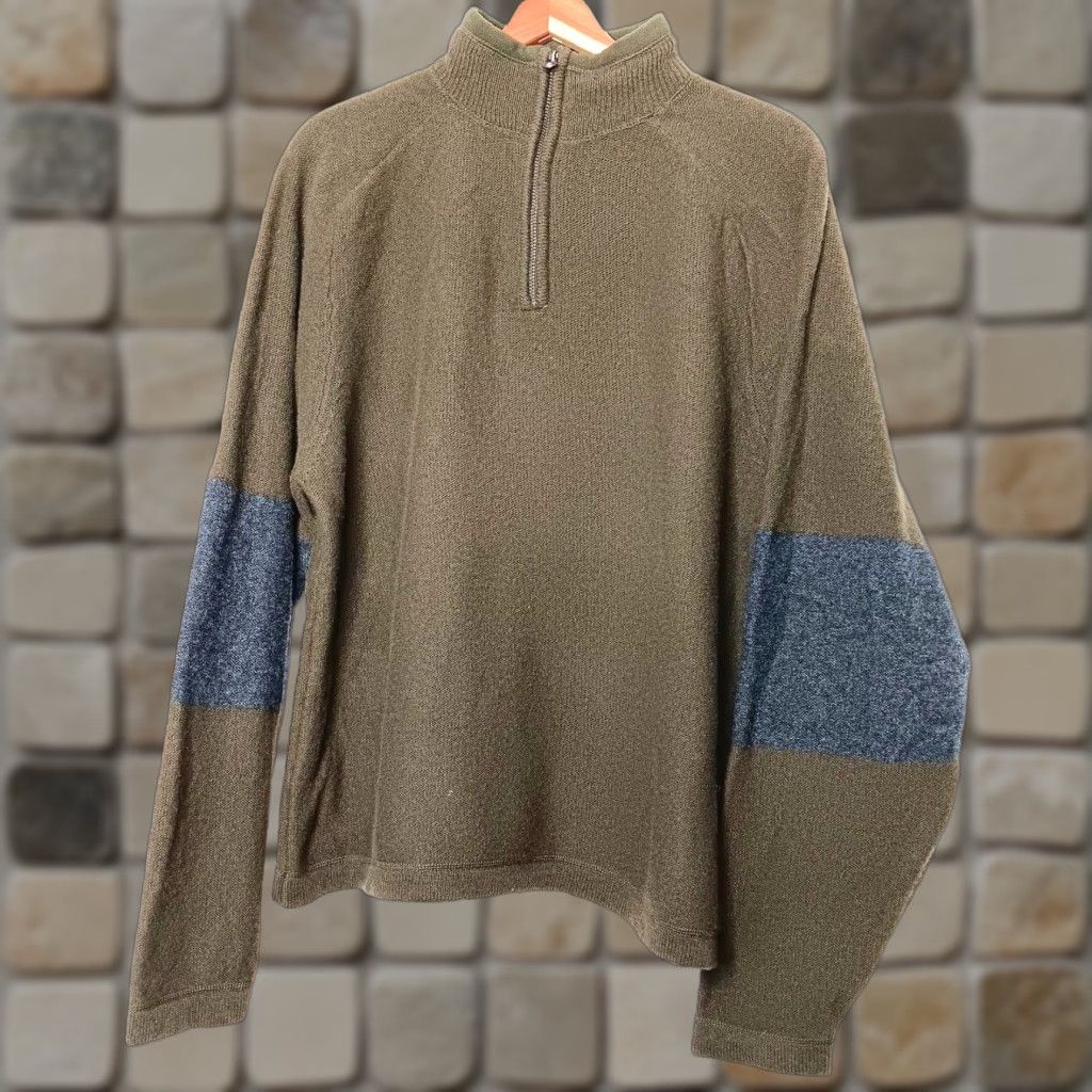 Eddie Bauer EDDIE BAUER Lambswool Sweater Men Large Gray Mock Neck 1/4 Zip Pullover Solid Casual Preppy Size US L / EU 52-54 / 3 - 1 Thumbnail