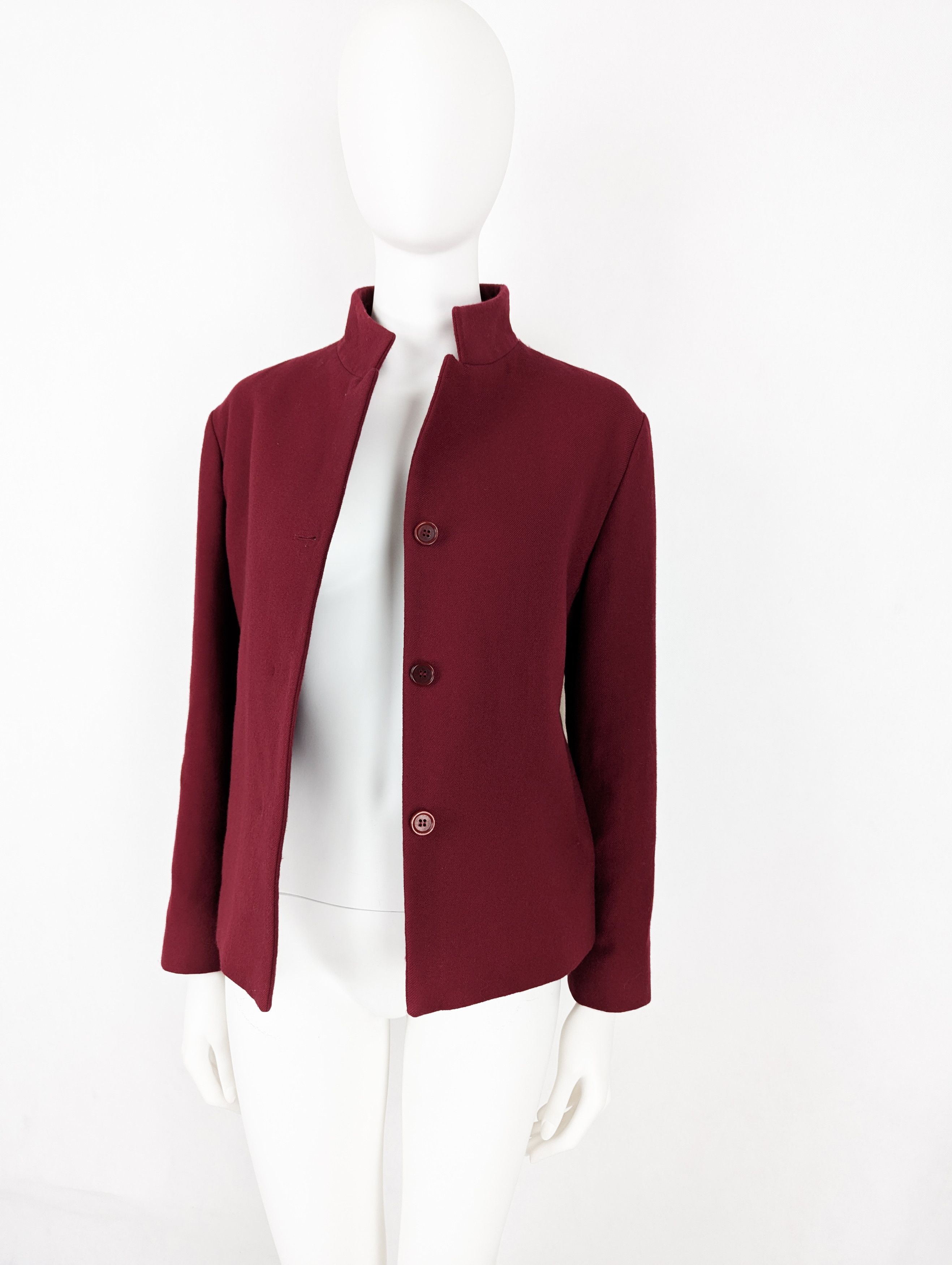 Jil Sander Jil Sander burgundy red wool coat Size M / US 6-8 / IT 42-44 - 7 Thumbnail