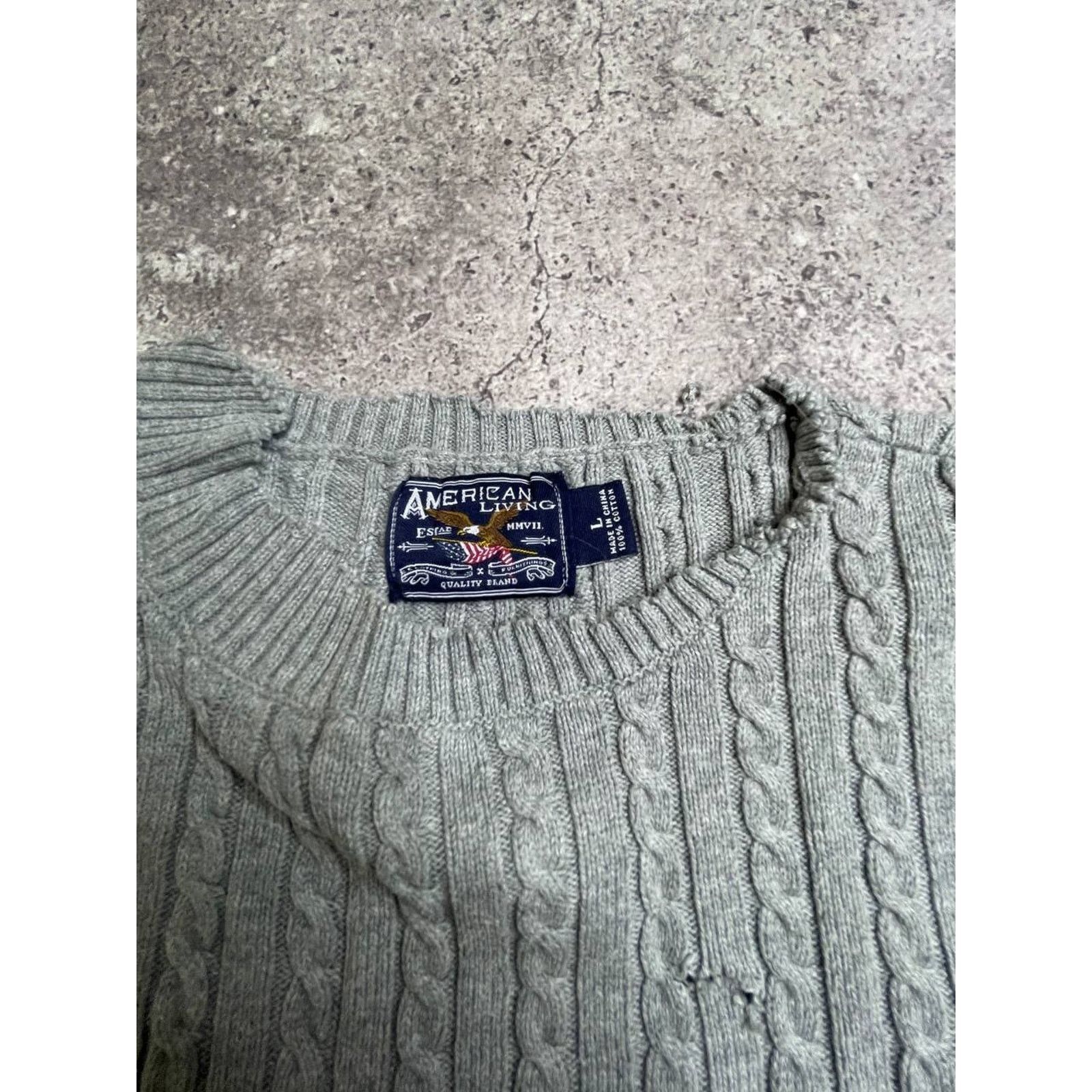 Vintage Vintage American Living Cable Knit Distressed Sweater Size M Size US M / EU 48-50 / 2 - 4 Thumbnail