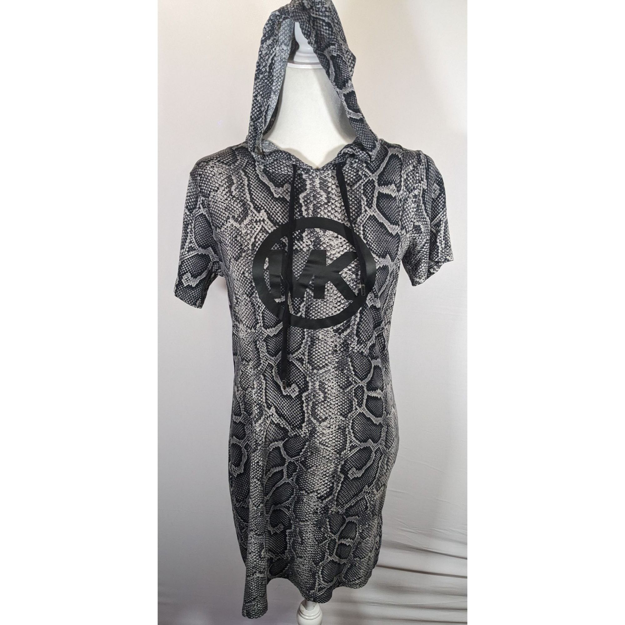 Michael Kors Michael Kors Snake Skin Print Hooded Lounge Dress Size S / US 4 / IT 40 - 6 Thumbnail
