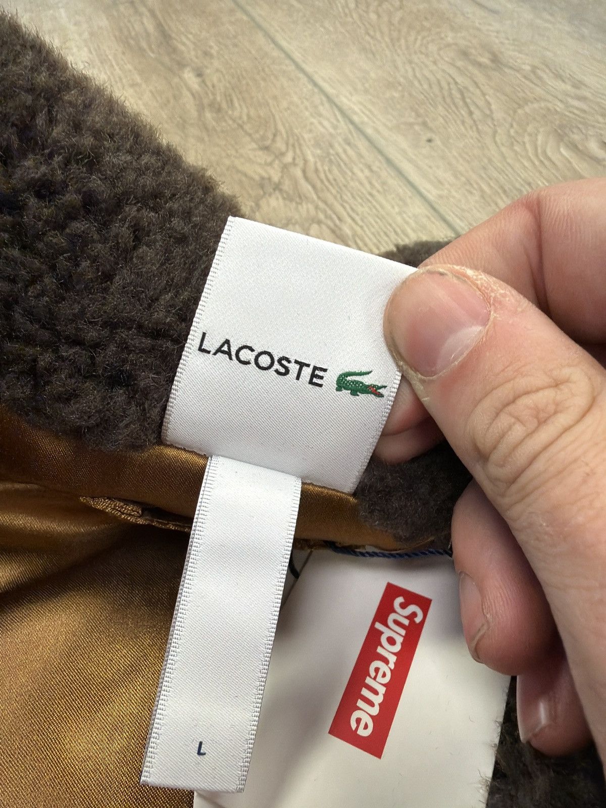 Lacoste × Supreme Lacoste supreme red wool bomber jacket Size US L / EU 52-54 / 3 - 7 Thumbnail