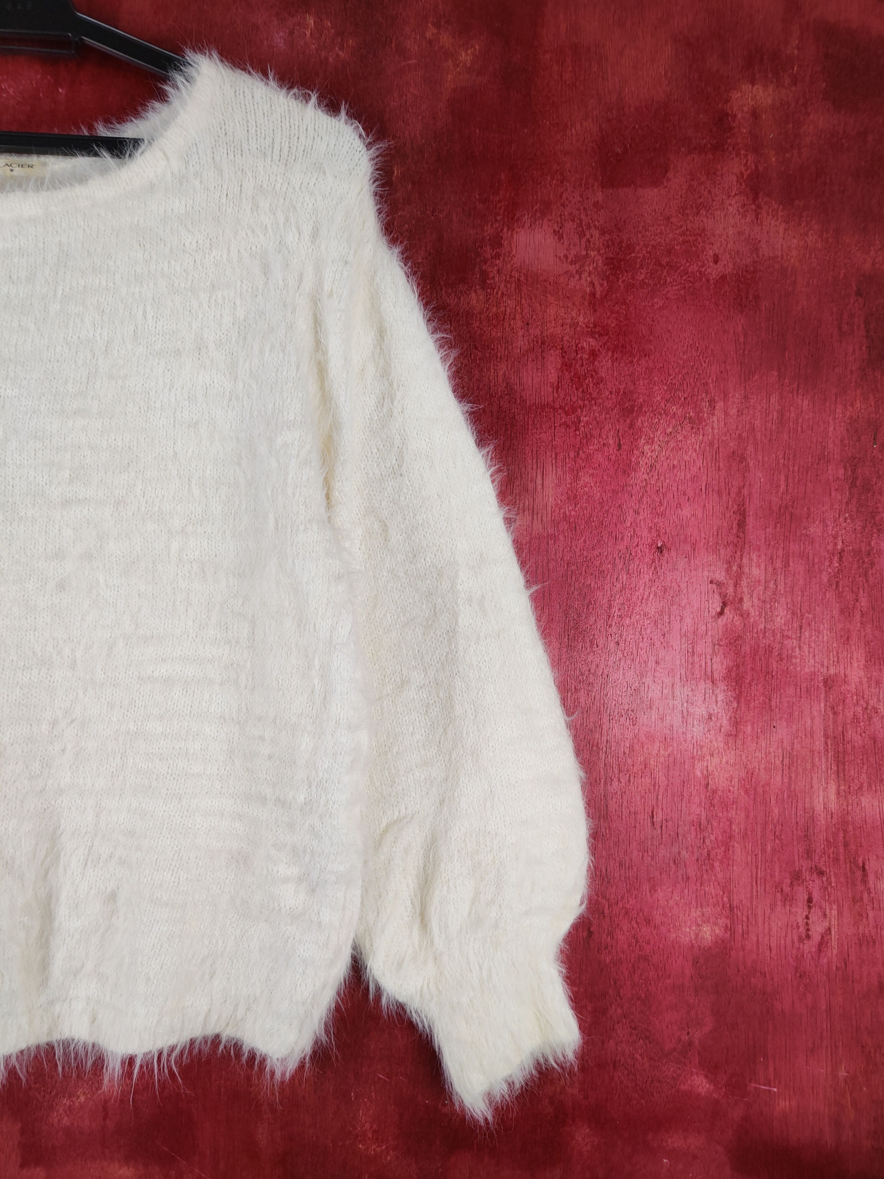 Japanese Brand × Vintage Cool Design 💥 Glacier White Fur Mohair Knitwear Size M / US 6-8 / IT 42-44 - 5 Thumbnail