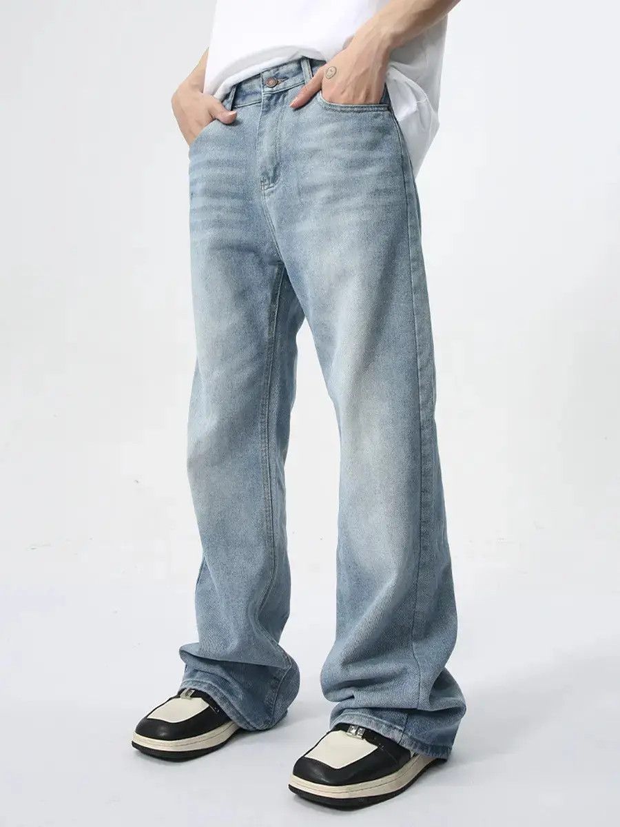 Japanese Brand Retro straight leg wide leg slightly flared jeans Size US 32 / EU 48 - 1 Thumbnail