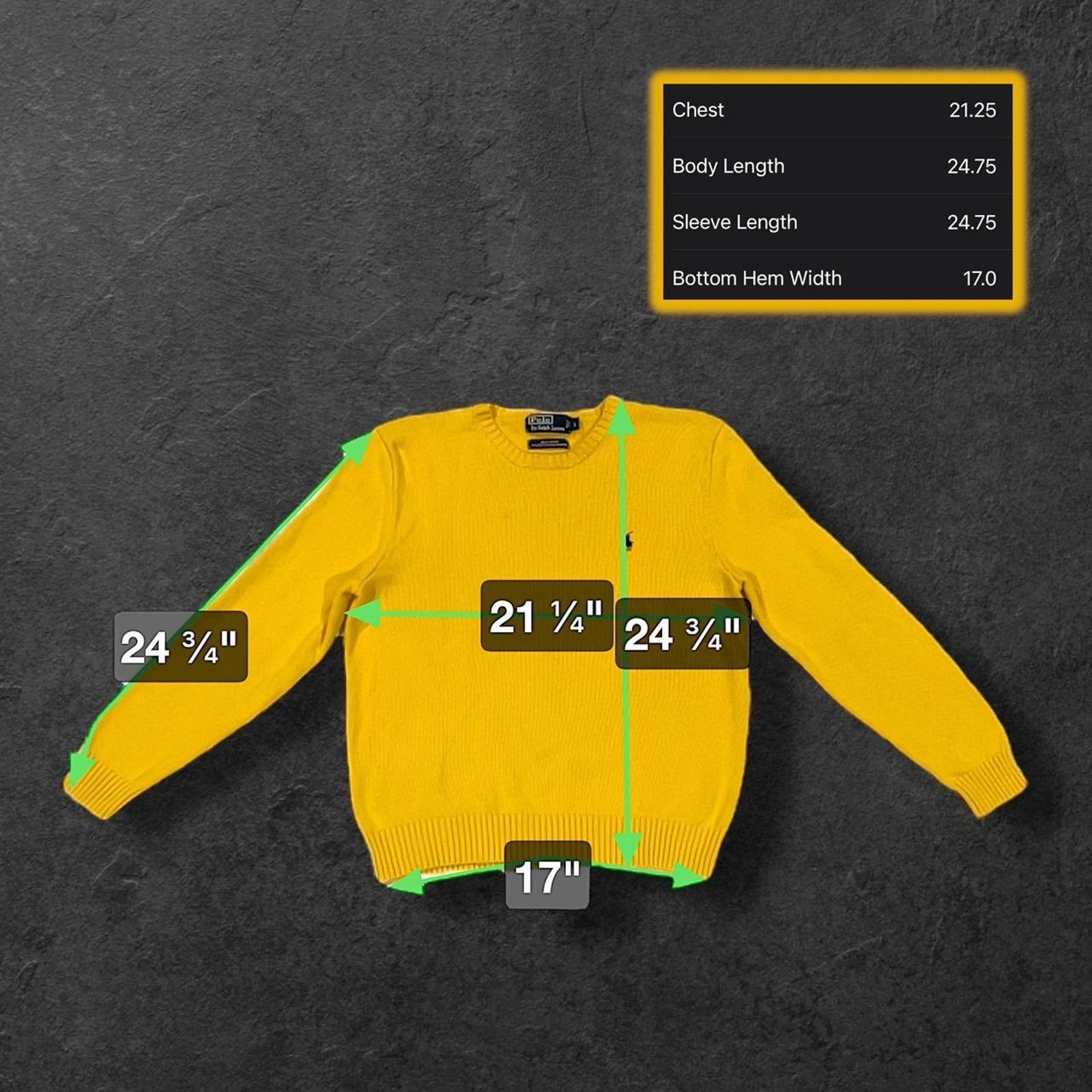 Polo Ralph Lauren Polo Ralph Lauren Yellow Knit Sweater w/ Embroidered Logo Size L / US 10 / IT 46 - 5 Thumbnail
