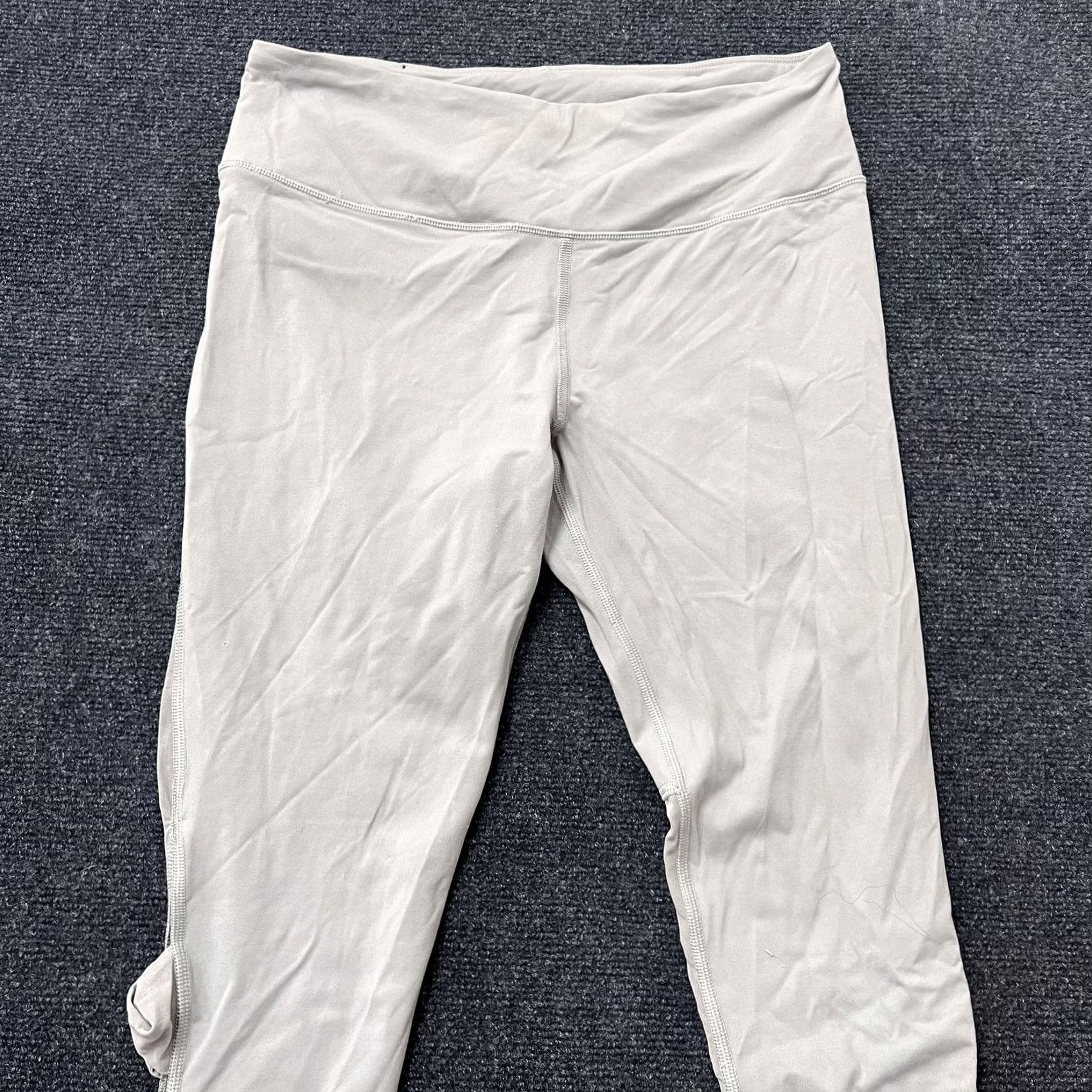 Vintage VINTAGE Victoria Sport Knockout Leggings Womens L Gray Ankle Side Bows Yoga Gym Size 36" / US 14 / IT 50 - 2 Thumbnail