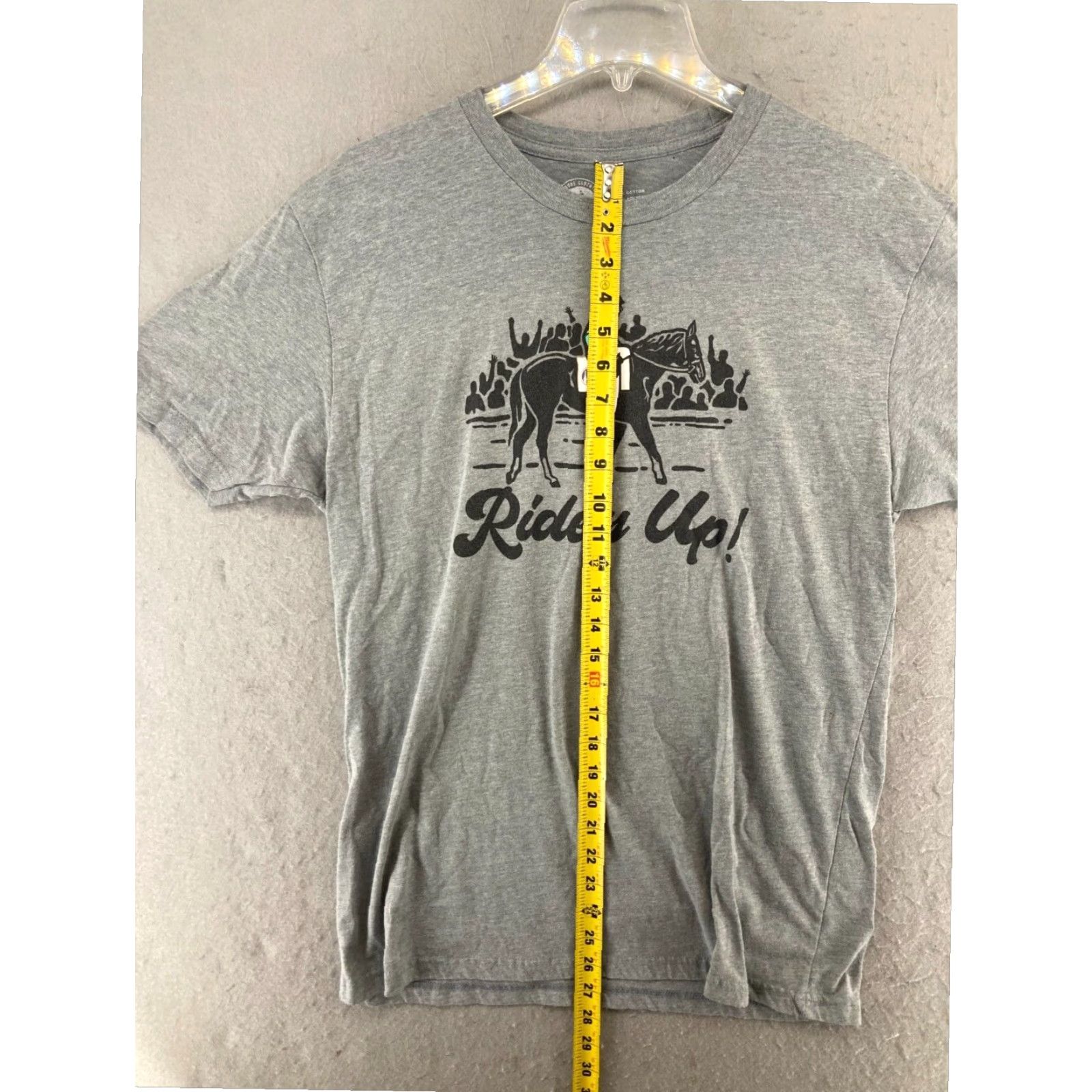CO Riders Up Mens T Shirt Large Gray Equestrian Racing Size US L / EU 52-54 / 3 - 3 Thumbnail
