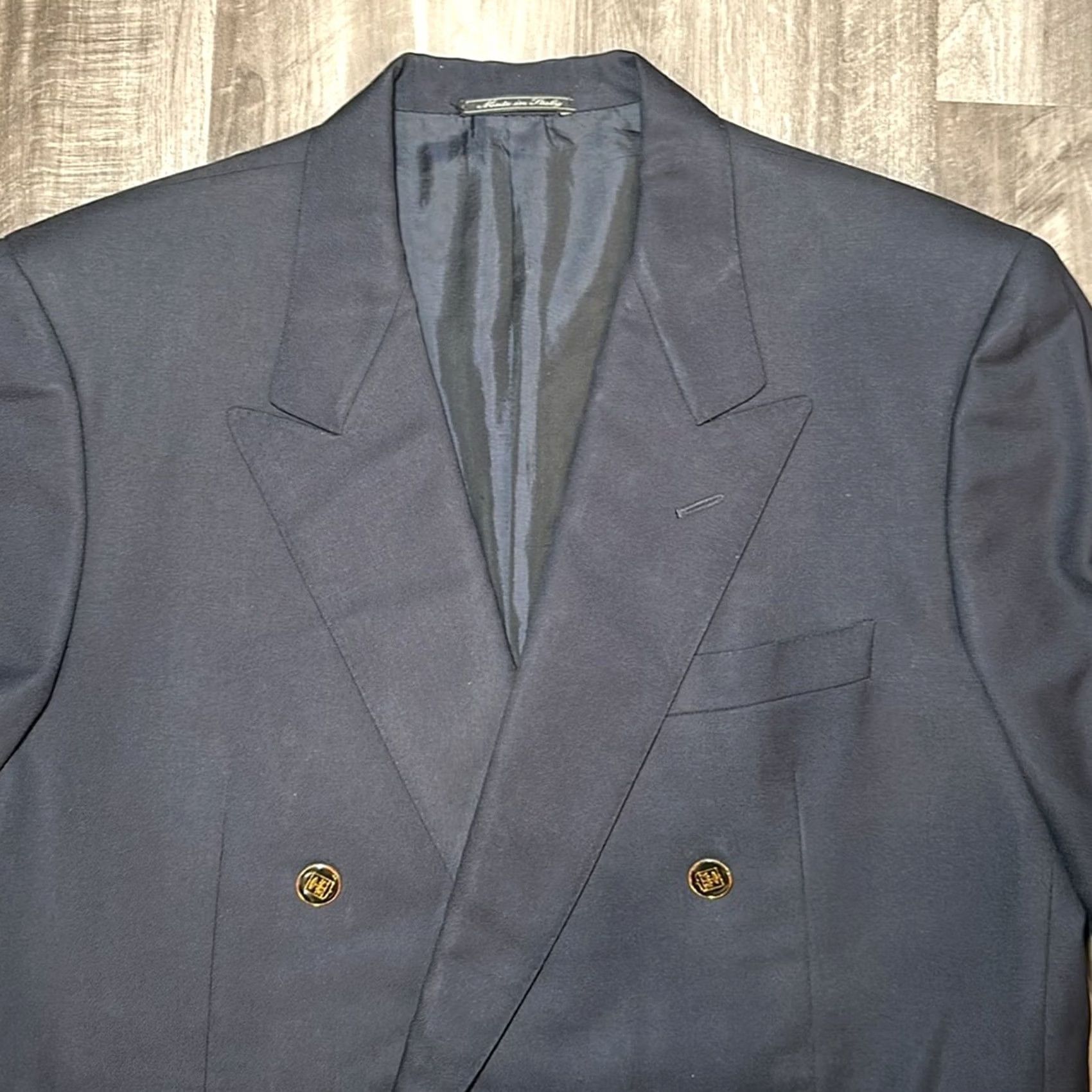 Corneliani Corneliani Blazer - 43L Wool Navy/Blue 2 Piece Men Regular Made in Italy Size 46R - 6 Thumbnail