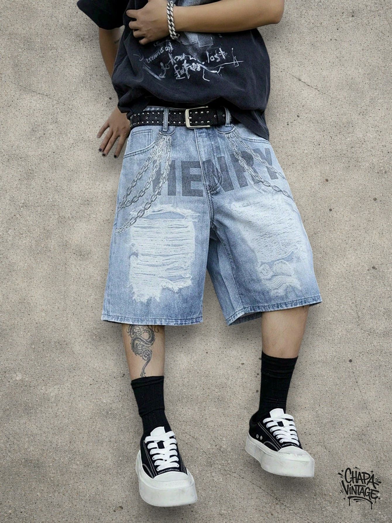 Vintage Washed jeans shorts Size US 32 / EU 48 - 2 Thumbnail