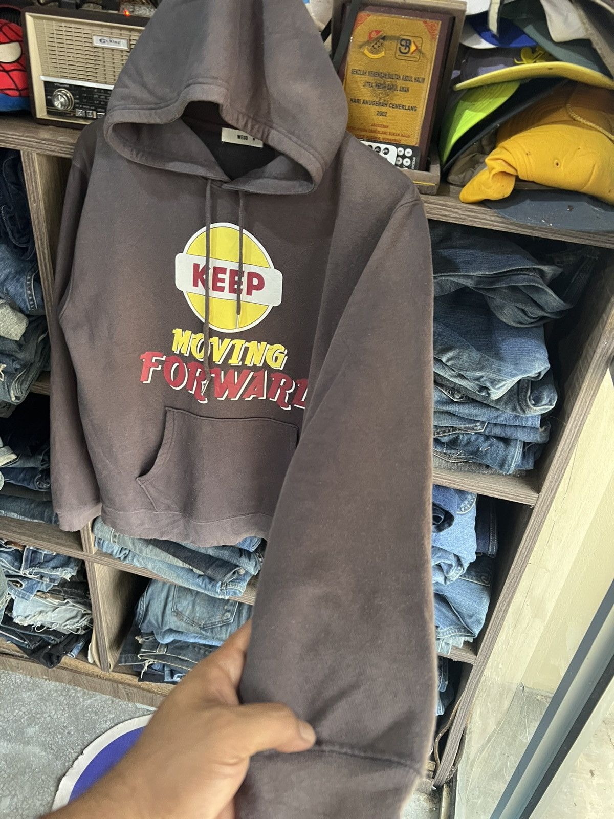 Japanese Brand 🔥Wego Keep Moving Forward Drawstring Hoodie Size US M / EU 48-50 / 2 - 9 Thumbnail