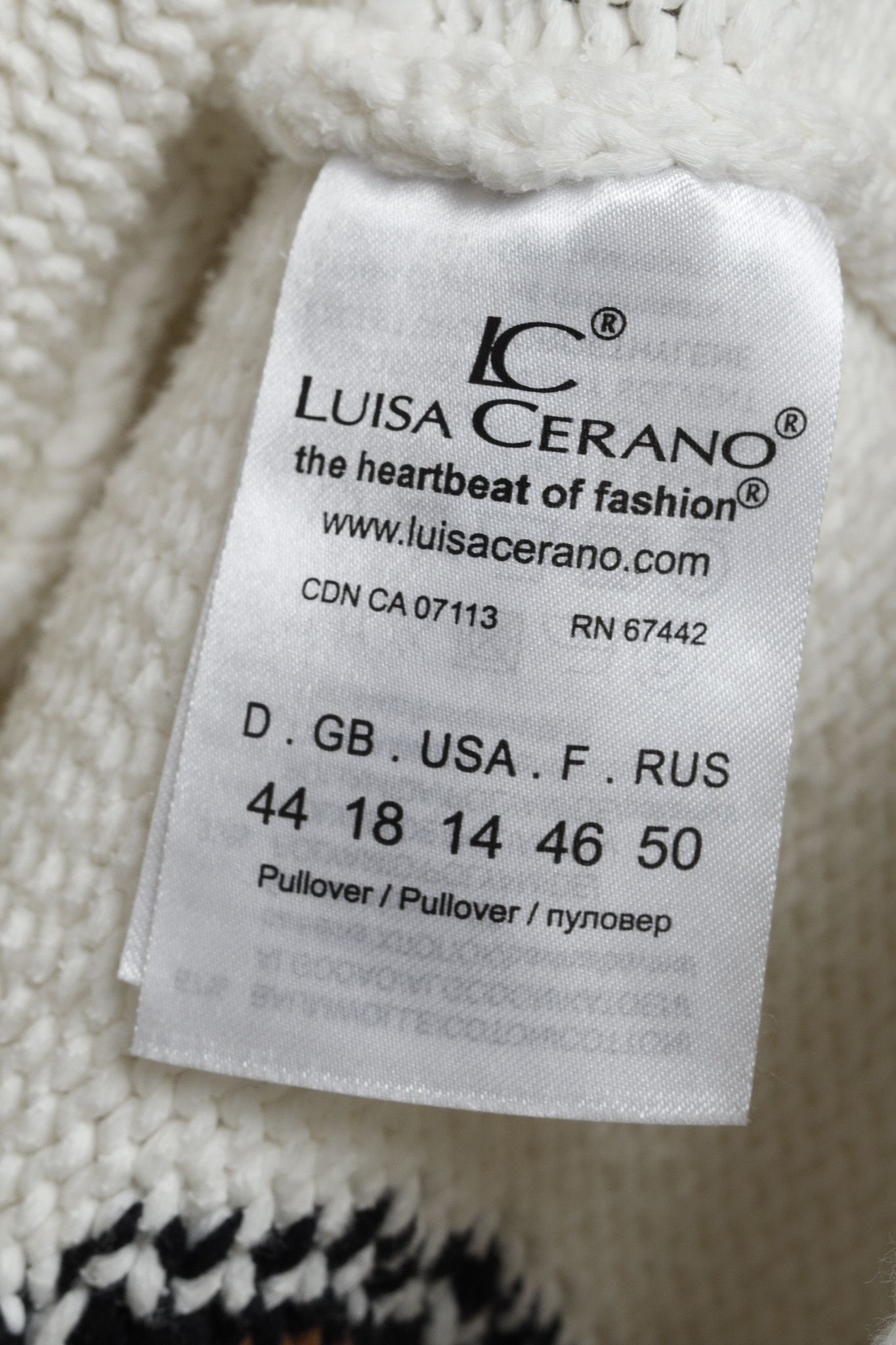 Luisa Cerano Luisa Cerano Cream Brown Animal Heart Print Pullover Size XL / US 12-14 / IT 48-50 - 12 Thumbnail