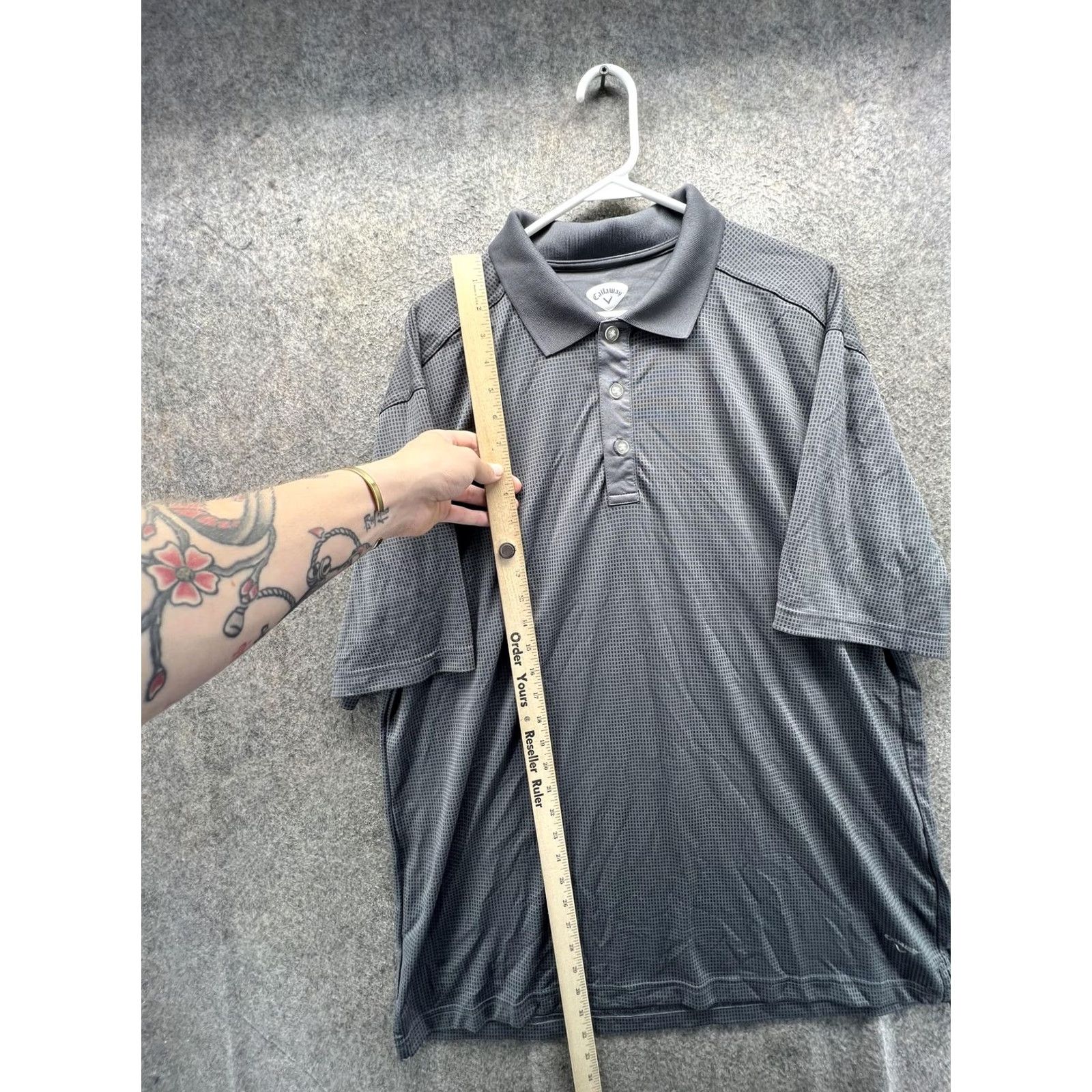 Callaway Callaway Polo Shirt Mens 2XL Gray Check Golf Lightweight Knit Shirt Size US XXL / EU 58 / 5 - 4 Thumbnail